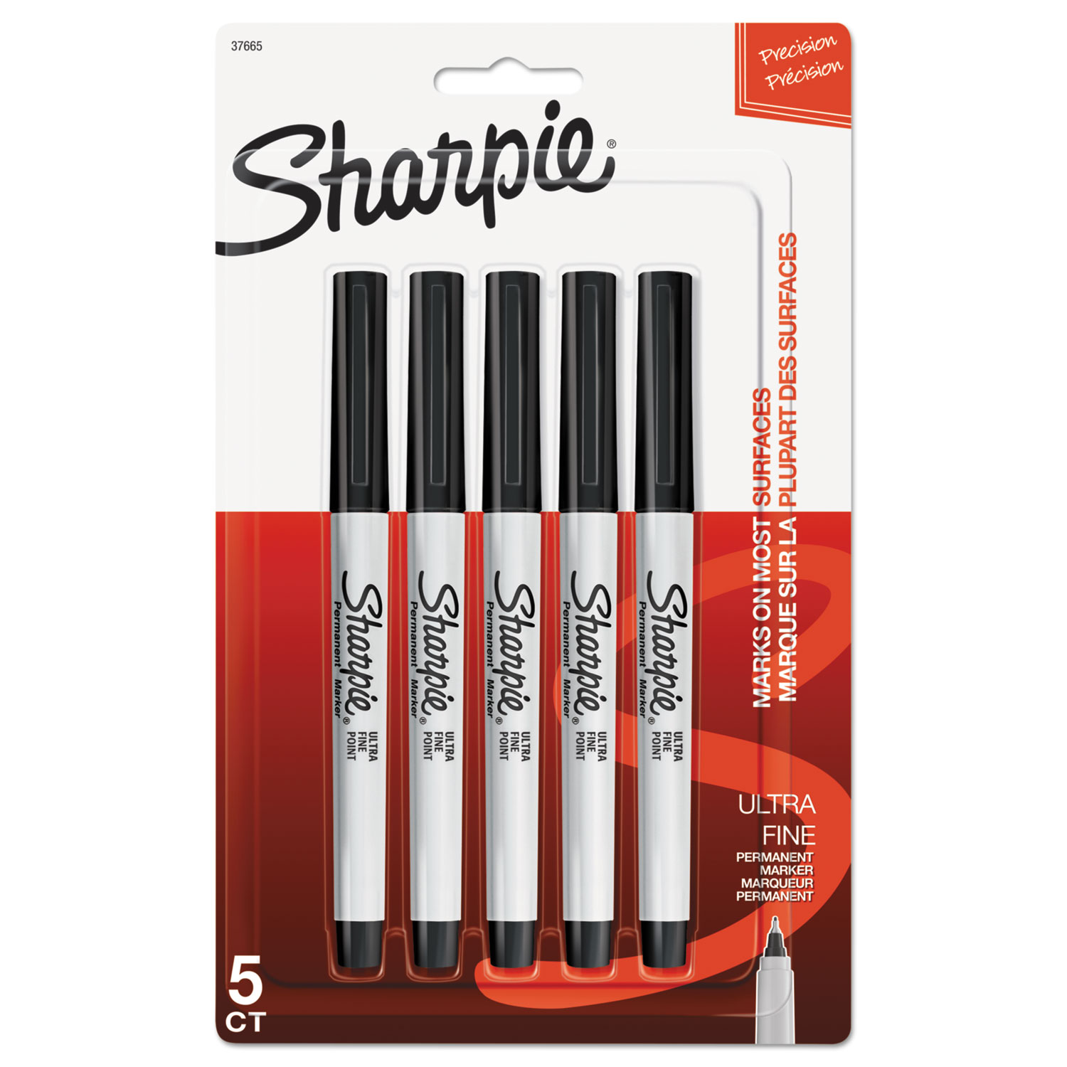 SHARPIE 6 Pack Assorted Sizes, Ultra fine tip, and Chisel Tip permanent  markers - Black (1 Pack) : Office Products 