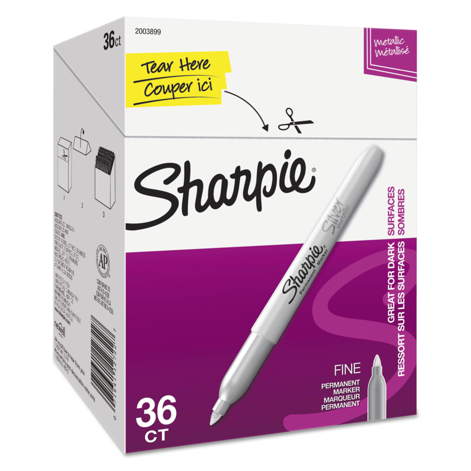 Metallic Fine Point Permanent Markers by Sharpie® SAN39109PP