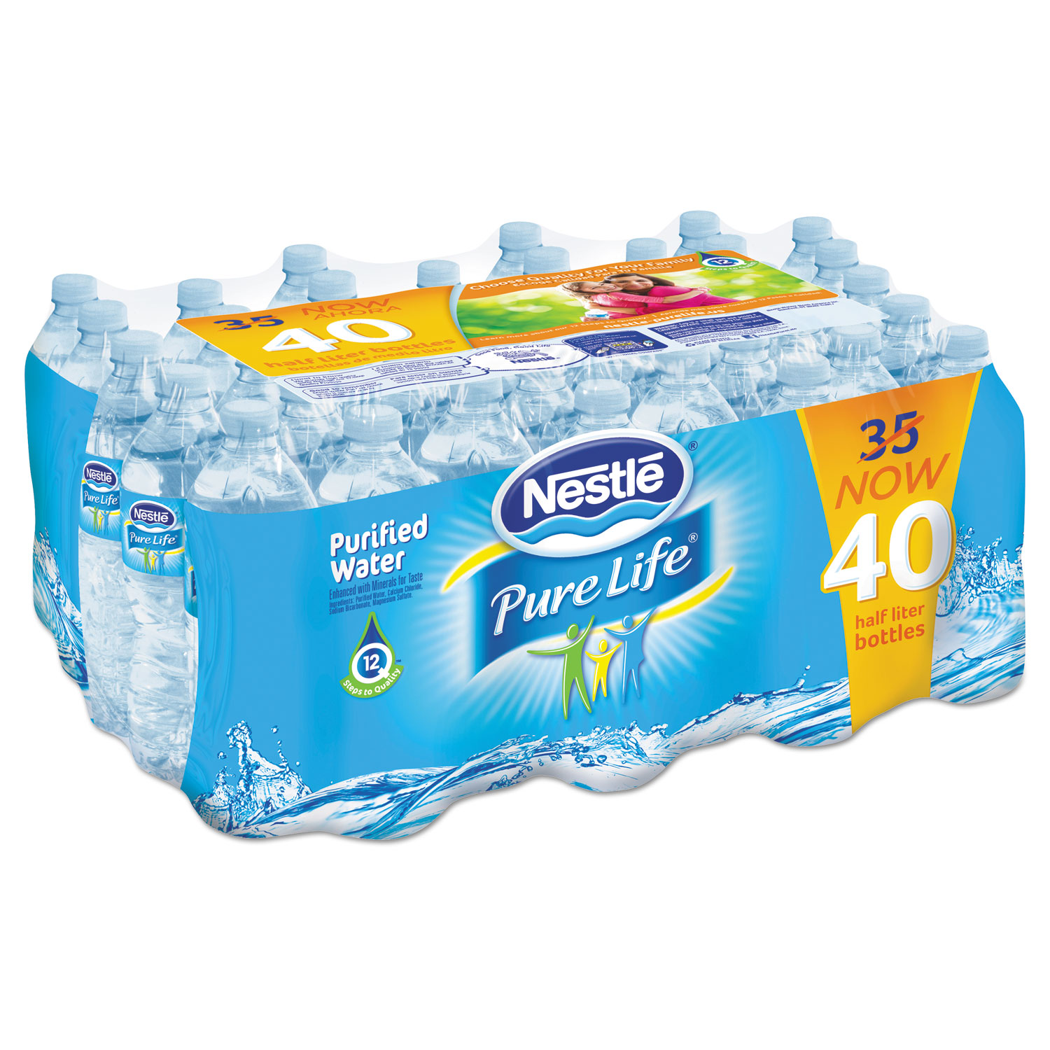 Nestlé Pure Life Purified Bottled Water, 16.9 Oz, Case Of 24 Bottles