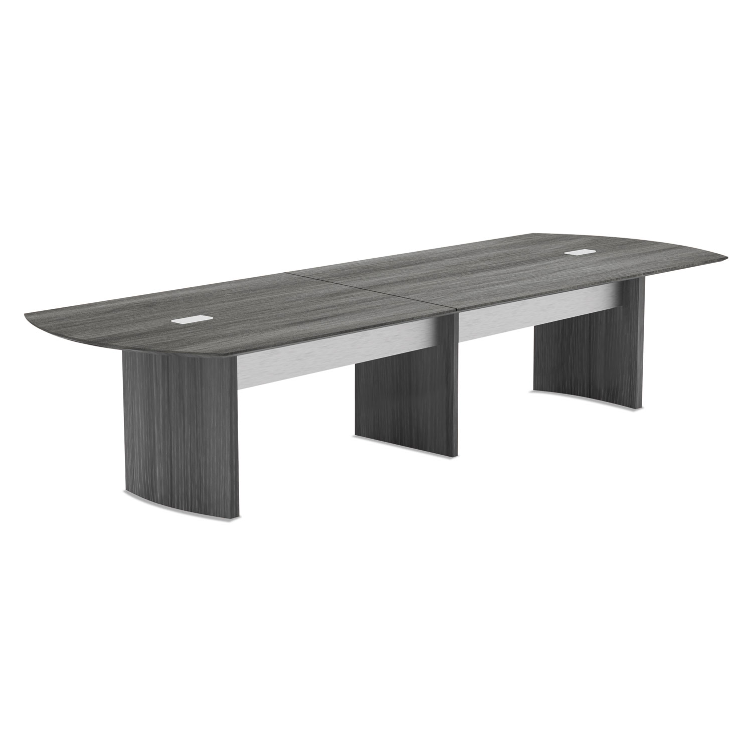 Medina Conference Table Top, Half-Section, Boat, 84w x 48d, Gray Steel Medina Conference Table Top, Half-Section, Boat, 84w x 48d, Gray Steel