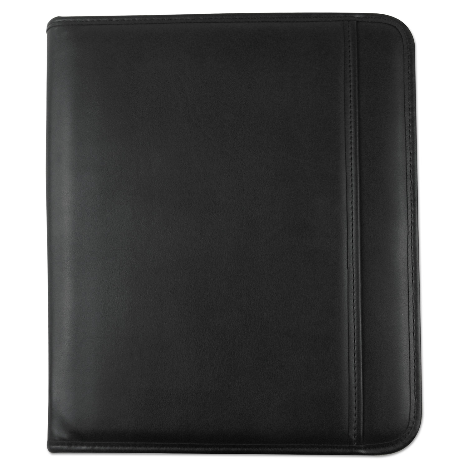 Leather Textured Zippered PadFolio with Tablet Pocket, 10 3/4 x 13 1/8, Black Leather Textured Zippered PadFolio with Tablet Pocket, 10 3/4 x 13 1/8, Black