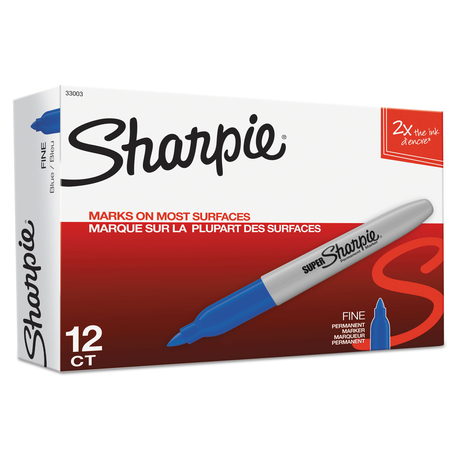 Super Sharpie Blue Markers (12 Per/Case)