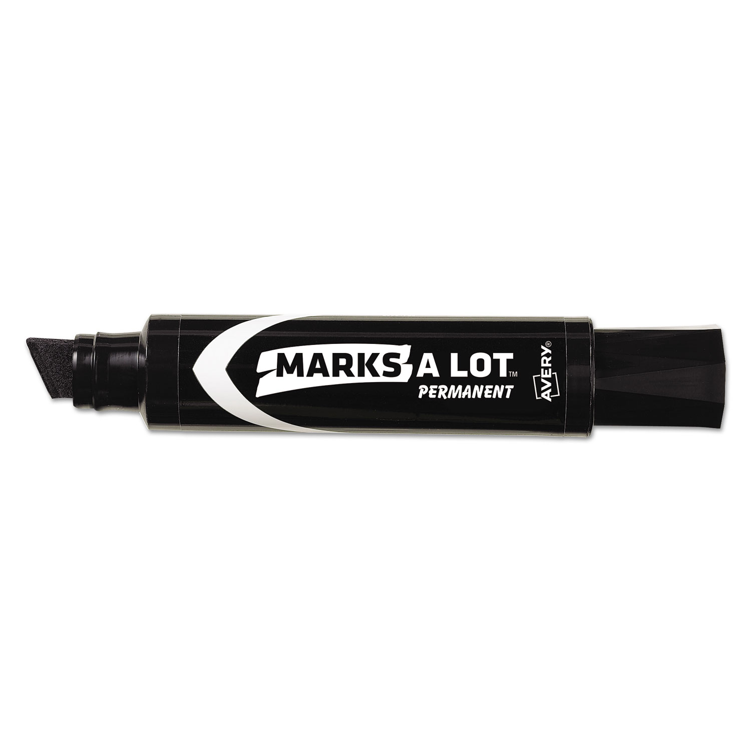 Avery Marks A Lot 24147 Red Jumbo Permanent Markers, Chisel Tip, 3