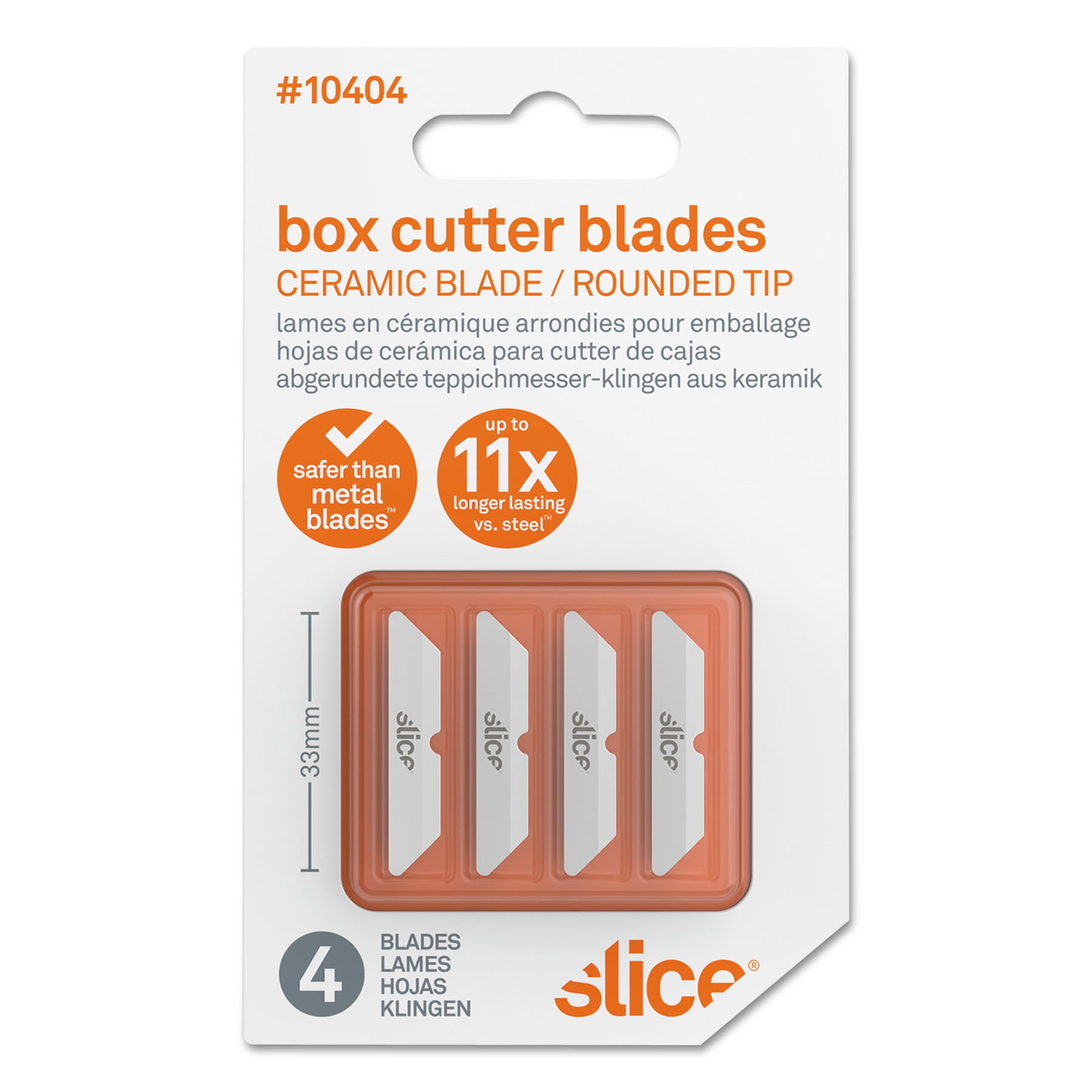 Slice Ceramic Box Cutter Replacement Blades, 4 Pack