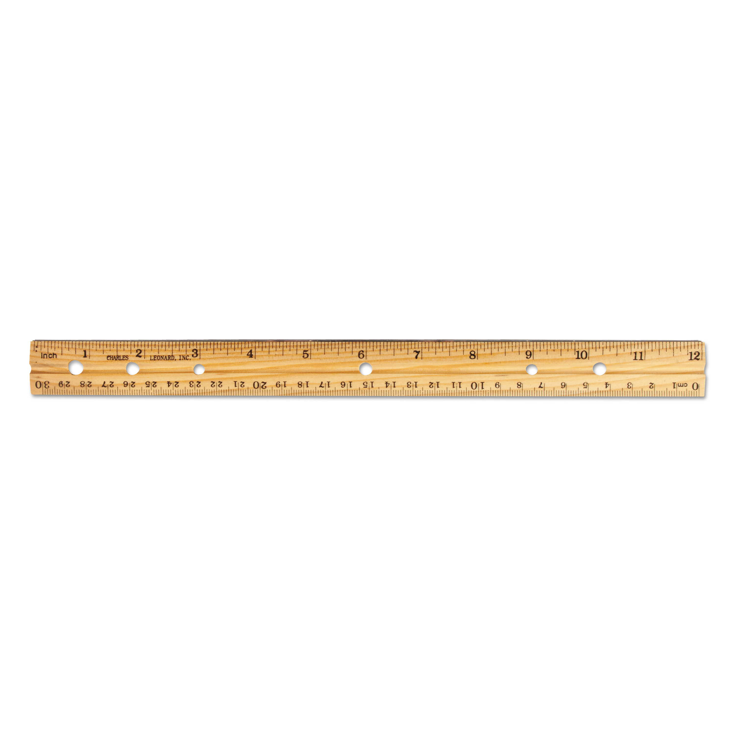 Cli LEO77120 12 in. Metal Edge Wood Ruler