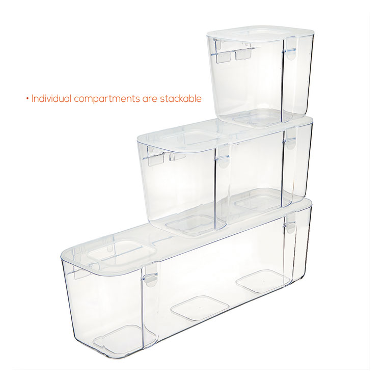 Portable Storage | 3 Sizes Of Containers | White Caddy With Clear ...