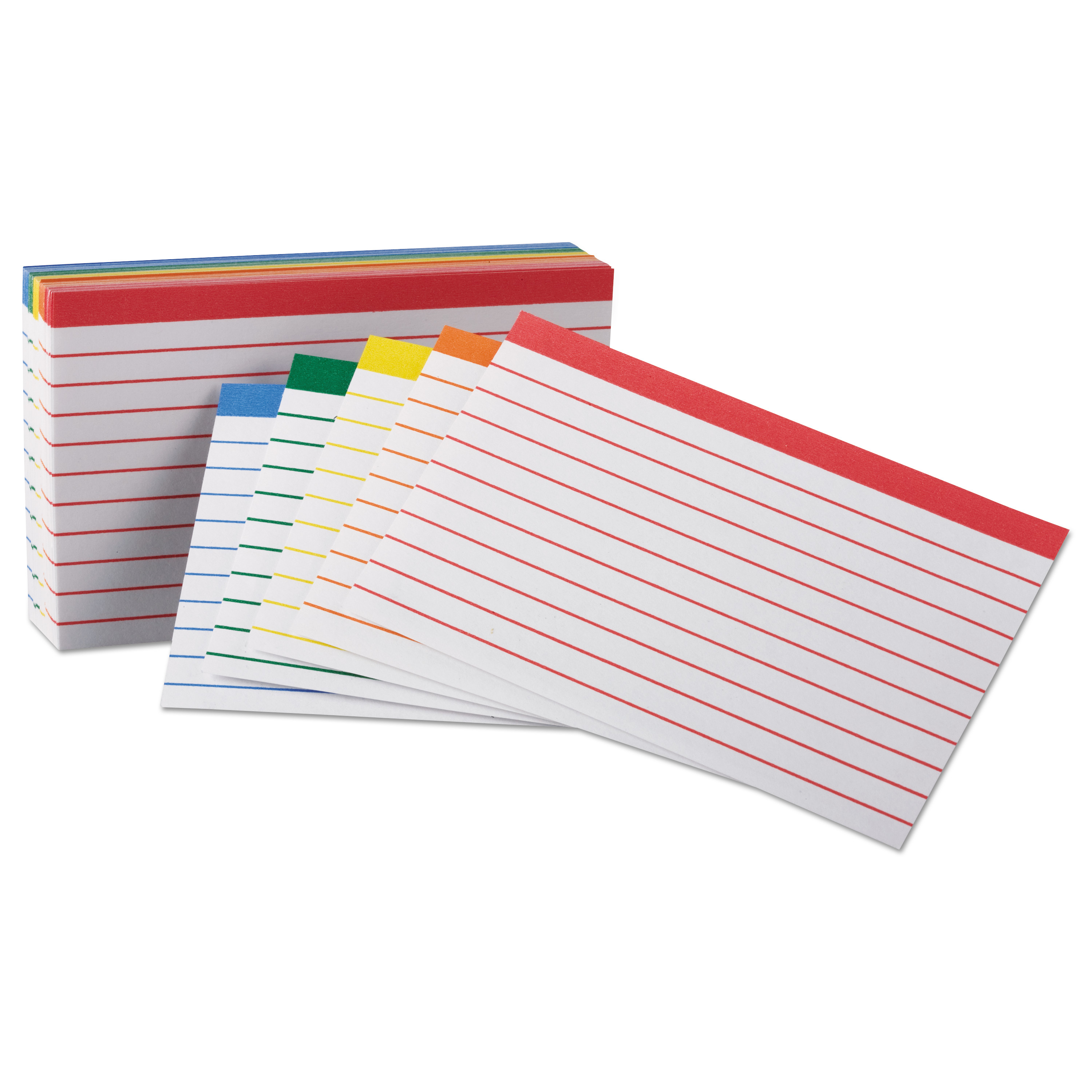 Esselte Ruled Index Cards, 5 x 8,  Assorted Colors - 100 count