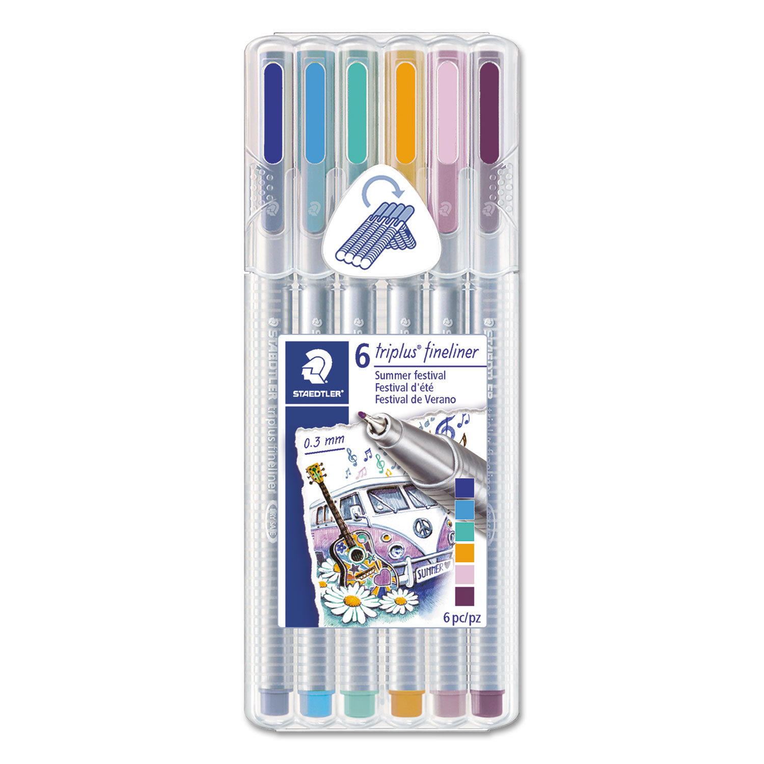 Staedtler triplus Fineliner Marker, Super Fine, Water-Based, 42 Color Set  -STD334C42 