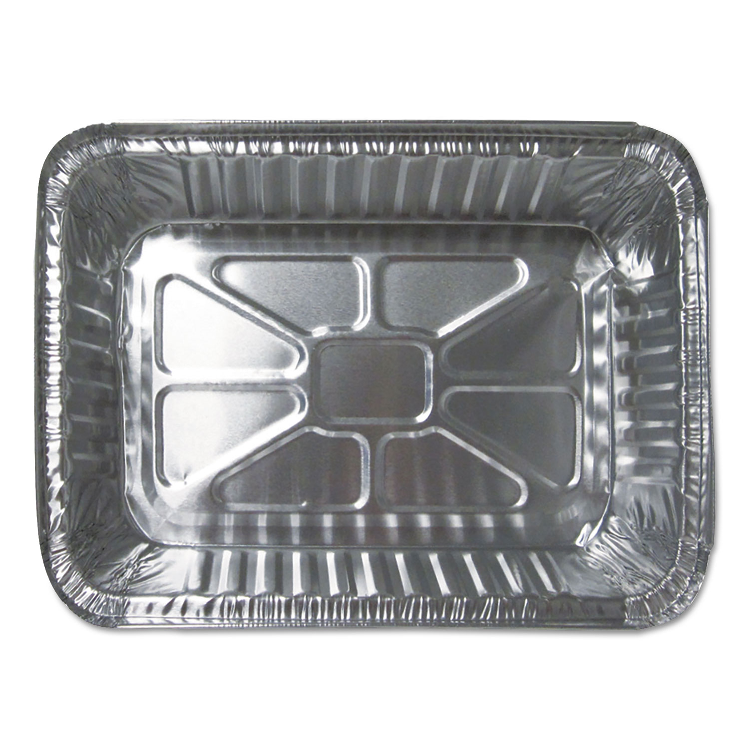 3 lb. Oblong Entrée Take-Out Foil Pan Bulk Pack (NO LIDS - PAN