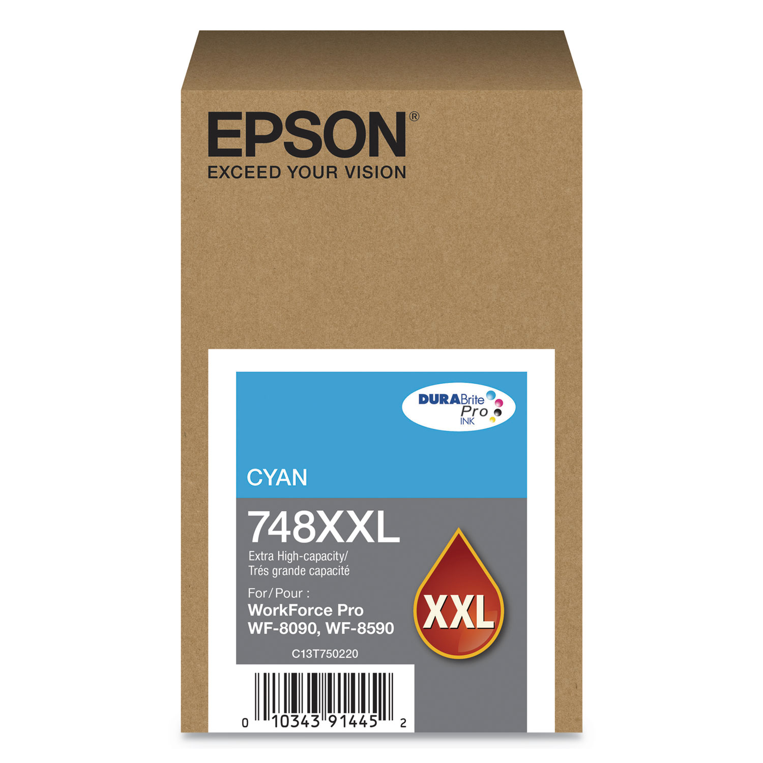 CARTUCHO DE TINTA EPSON CIAN WF-6090 WF-6590 T748XXL220-AL - EPSON