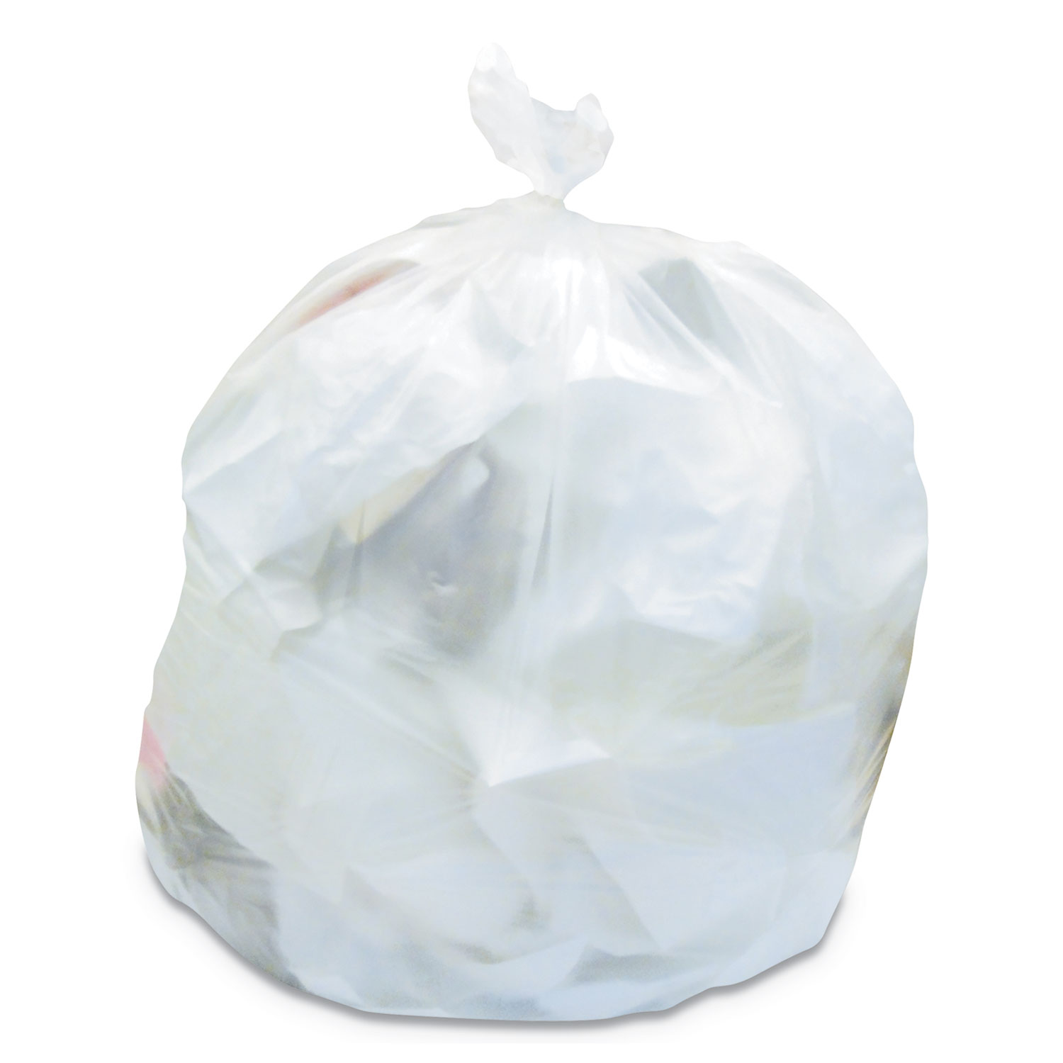 60 Gallon Clear Regular Duty Trash Bags - 0.7 Mil