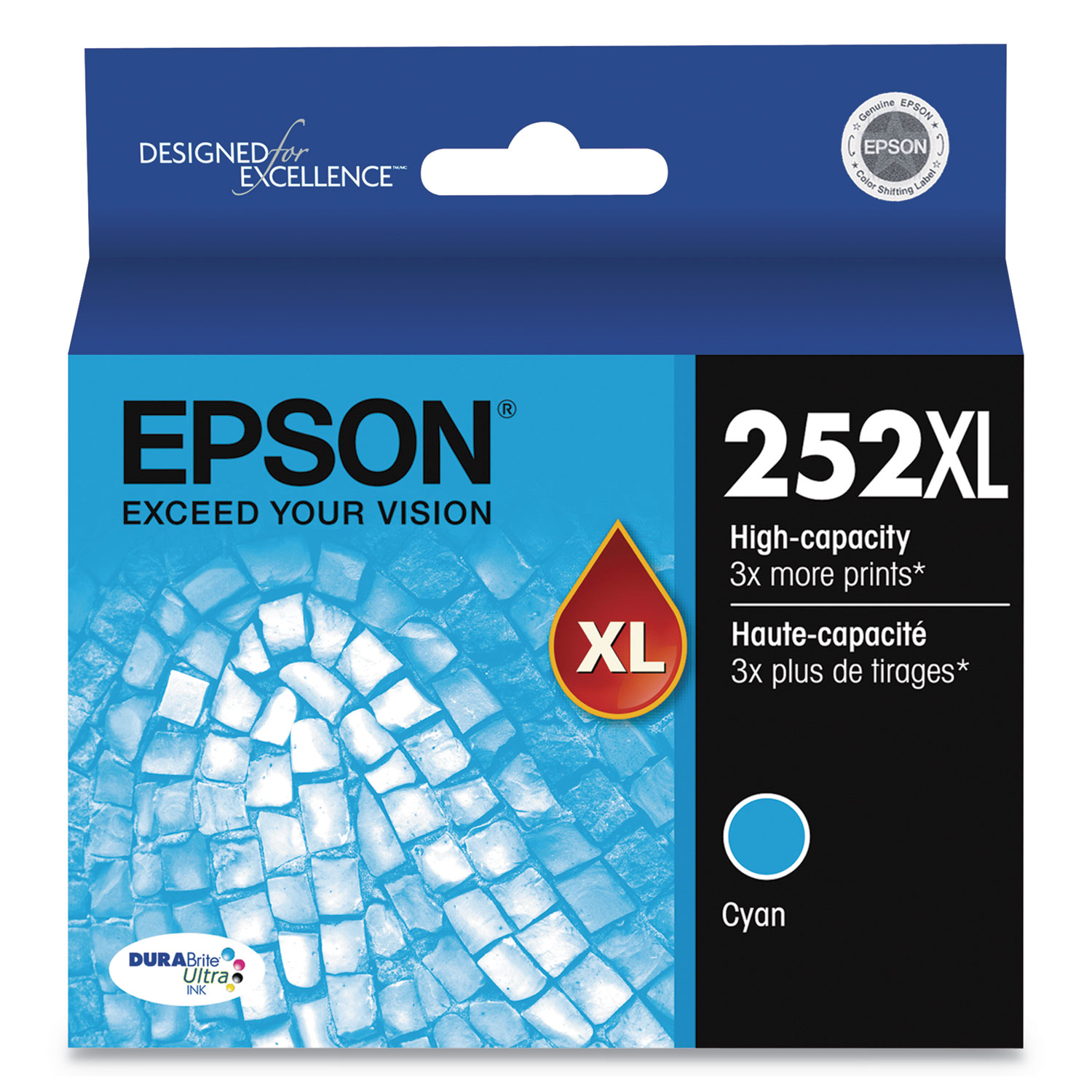 T252XL220-S (252XL) DURABrite Ultra High-Yield Ink, 1,100 Page-Yield, Cyan T252XL220-S (252XL) DURABrite Ultra High-Yield Ink, 1,100 Page-Yield, Cyan