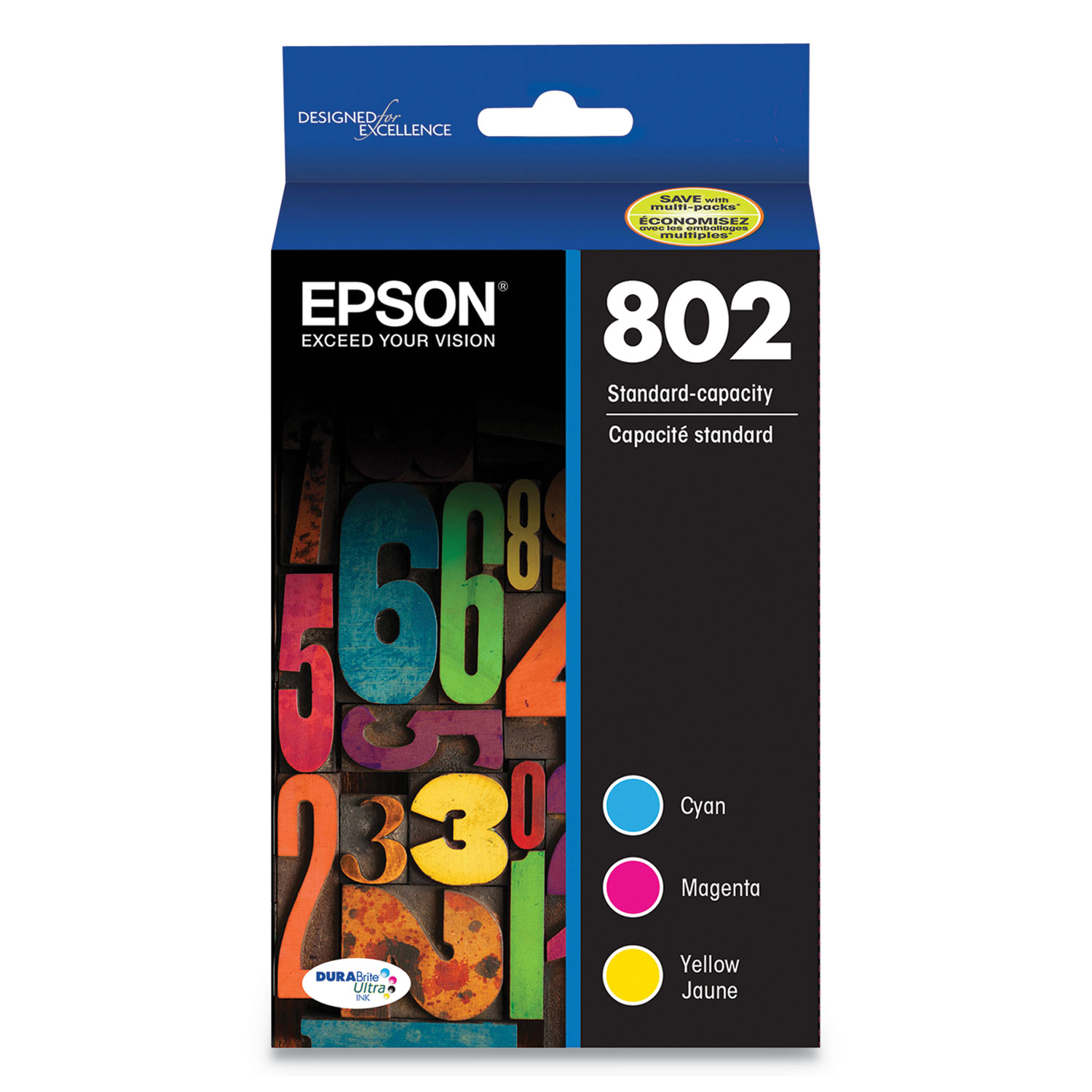 T802220-S (802) DURABrite Ultra Ink, 650 Page-Yield, Cyan T802220-S (802) DURABrite Ultra Ink, 650 Page-Yield, Cyan
