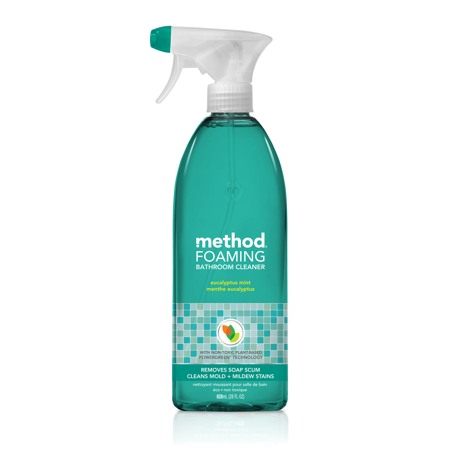 Method Tub 'n Tile Bathroom Cleaner, Eucalyptus Mint Scent, 28 oz Bottle, 8/Carton (01656)