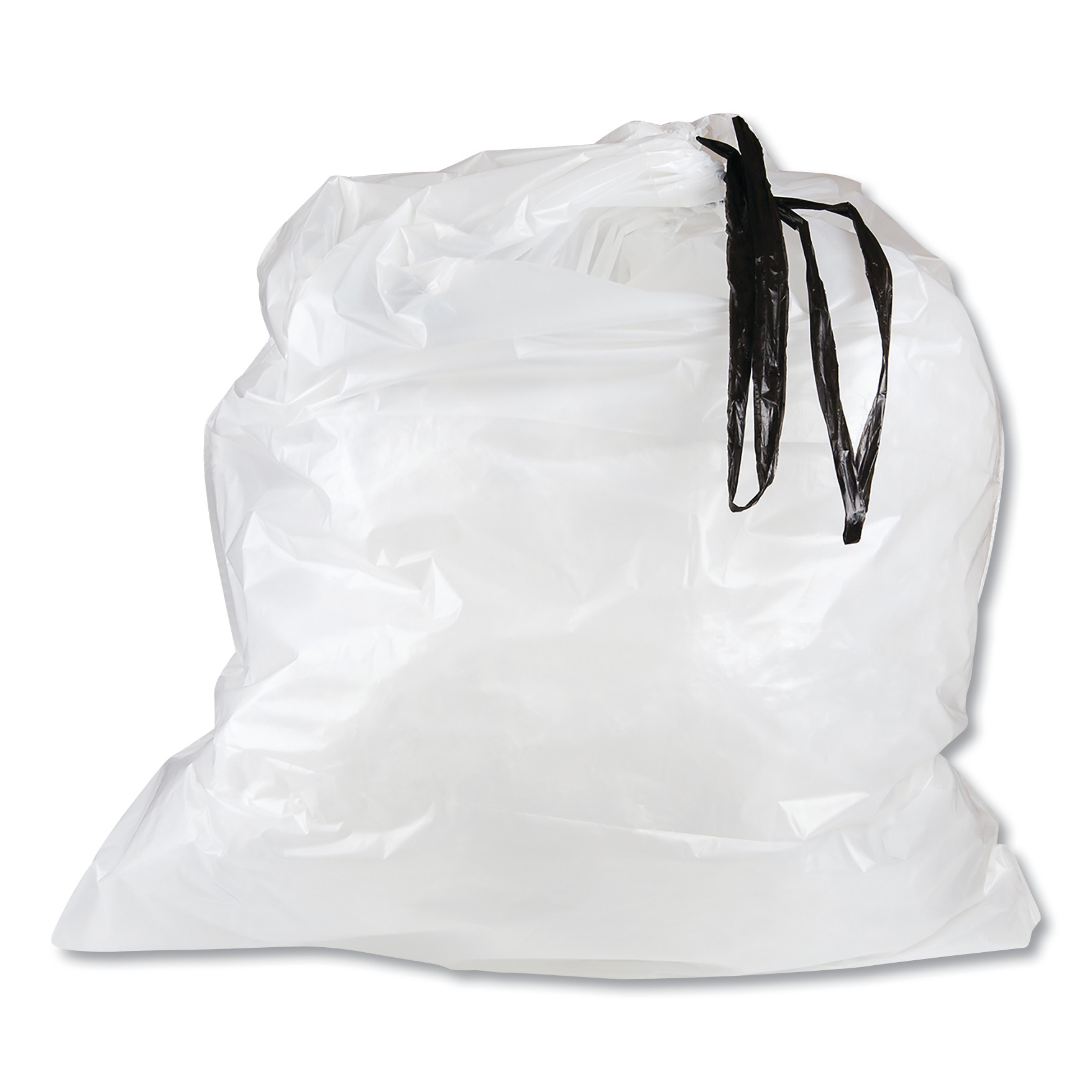 Drawstring Trash Liners - 1.4 Mil, 55 Gallon