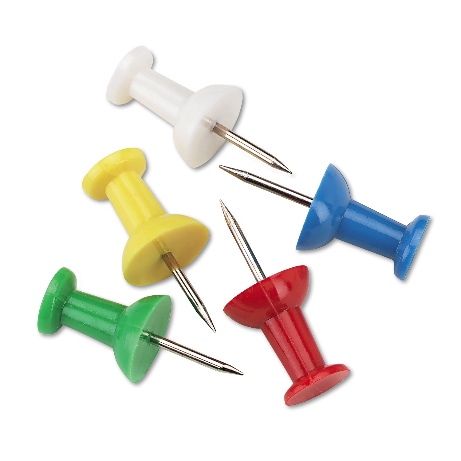 Colored Push Pins Plastic Assorted 3/8 400/Pack Universal