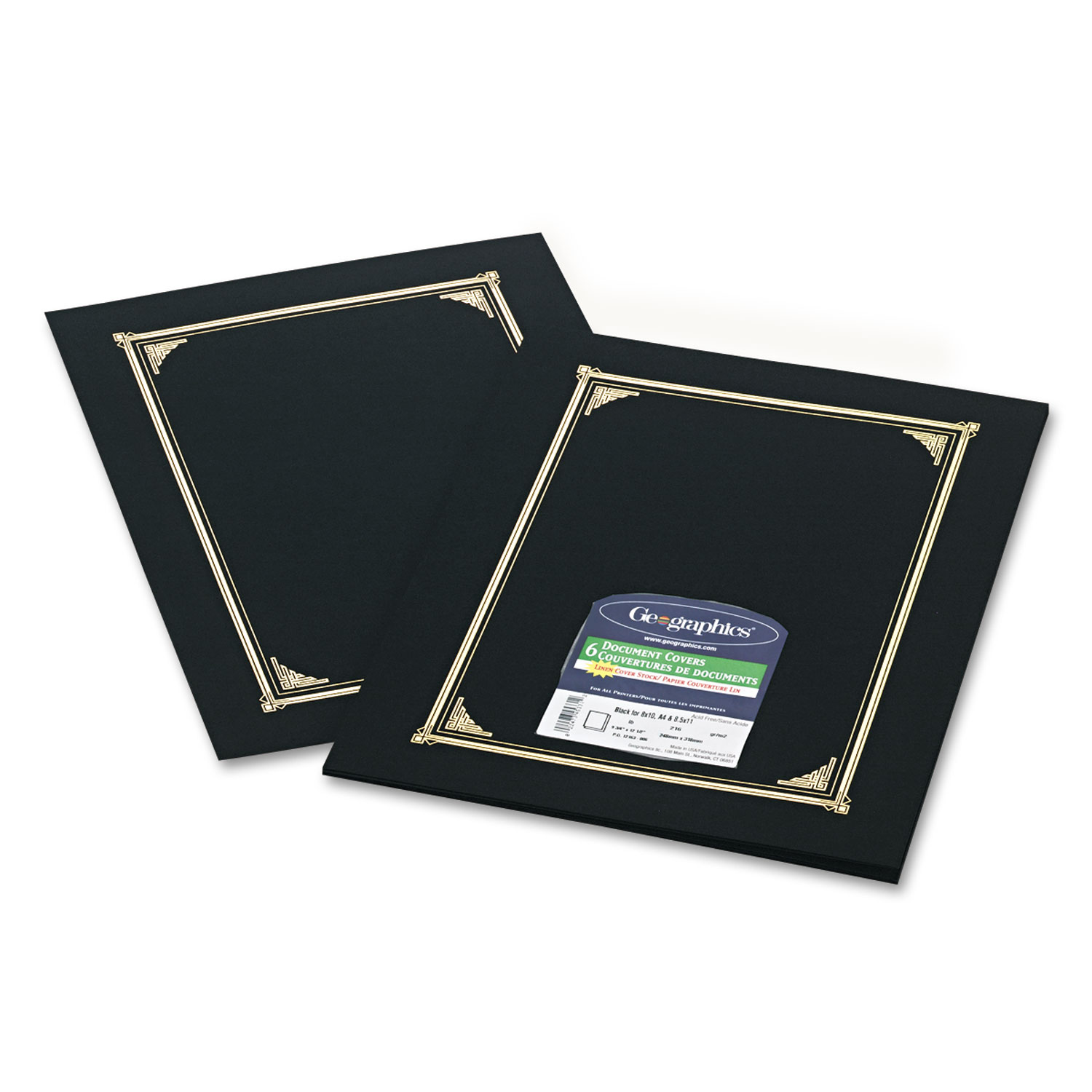 Geographics Foil Certificates 8 12 x 11 Gold Flourish Pack Of 12