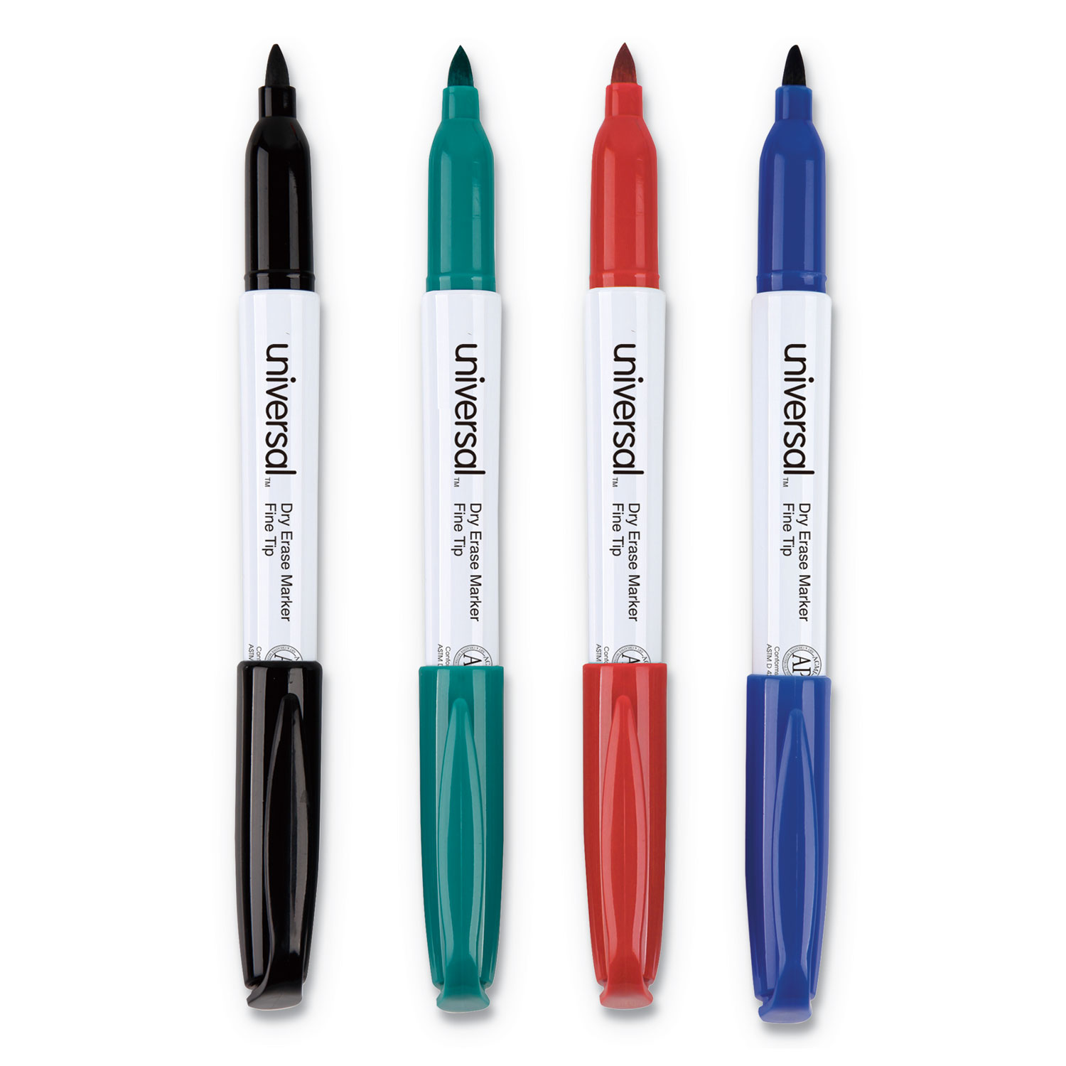 Dry Erase Markers 4 Color Set, Fine Point