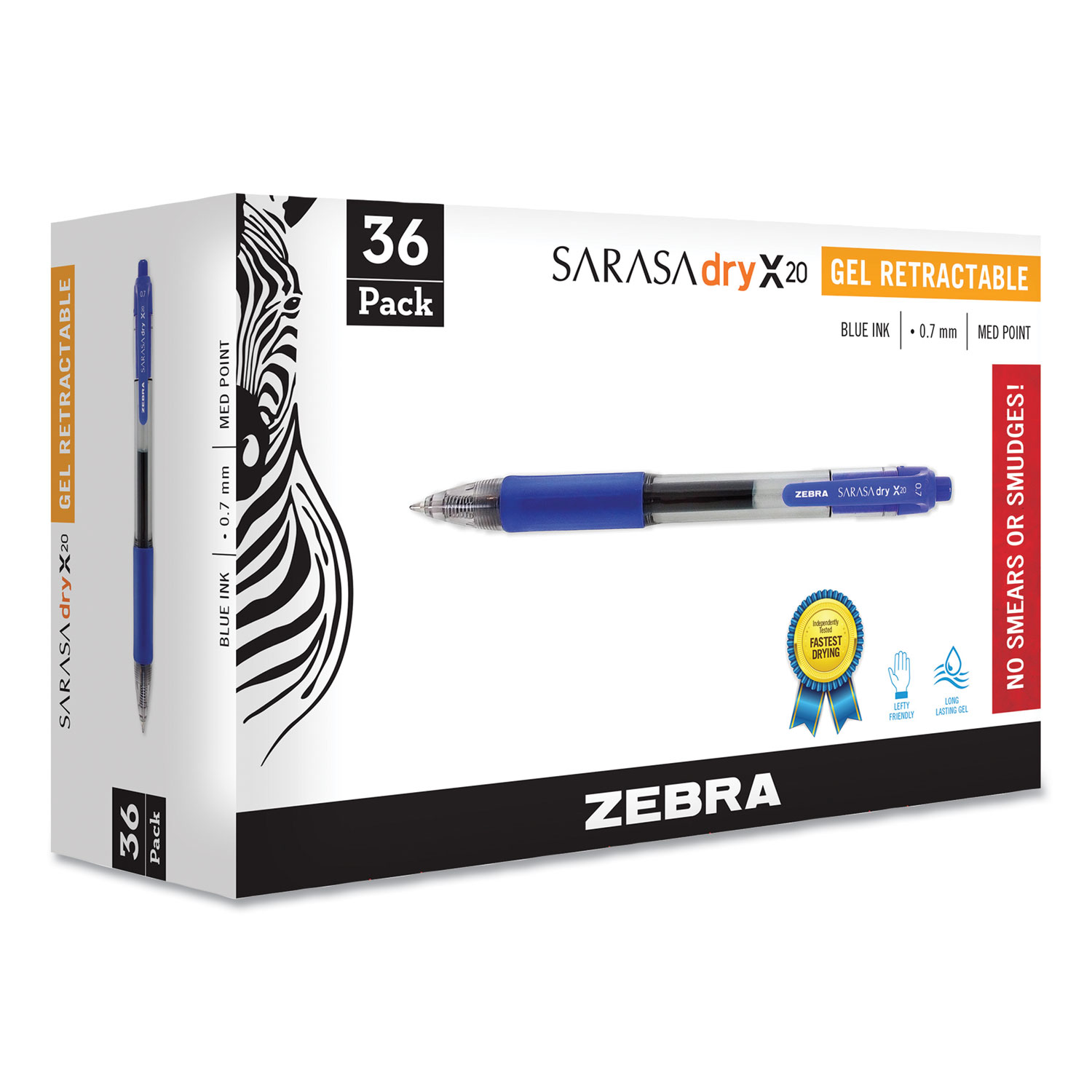 Zebra SARASA X20 Retractable Gel Pens Pack Of 12 Medium Point 0.7 mm  Translucent Barrel Red Ink - Office Depot