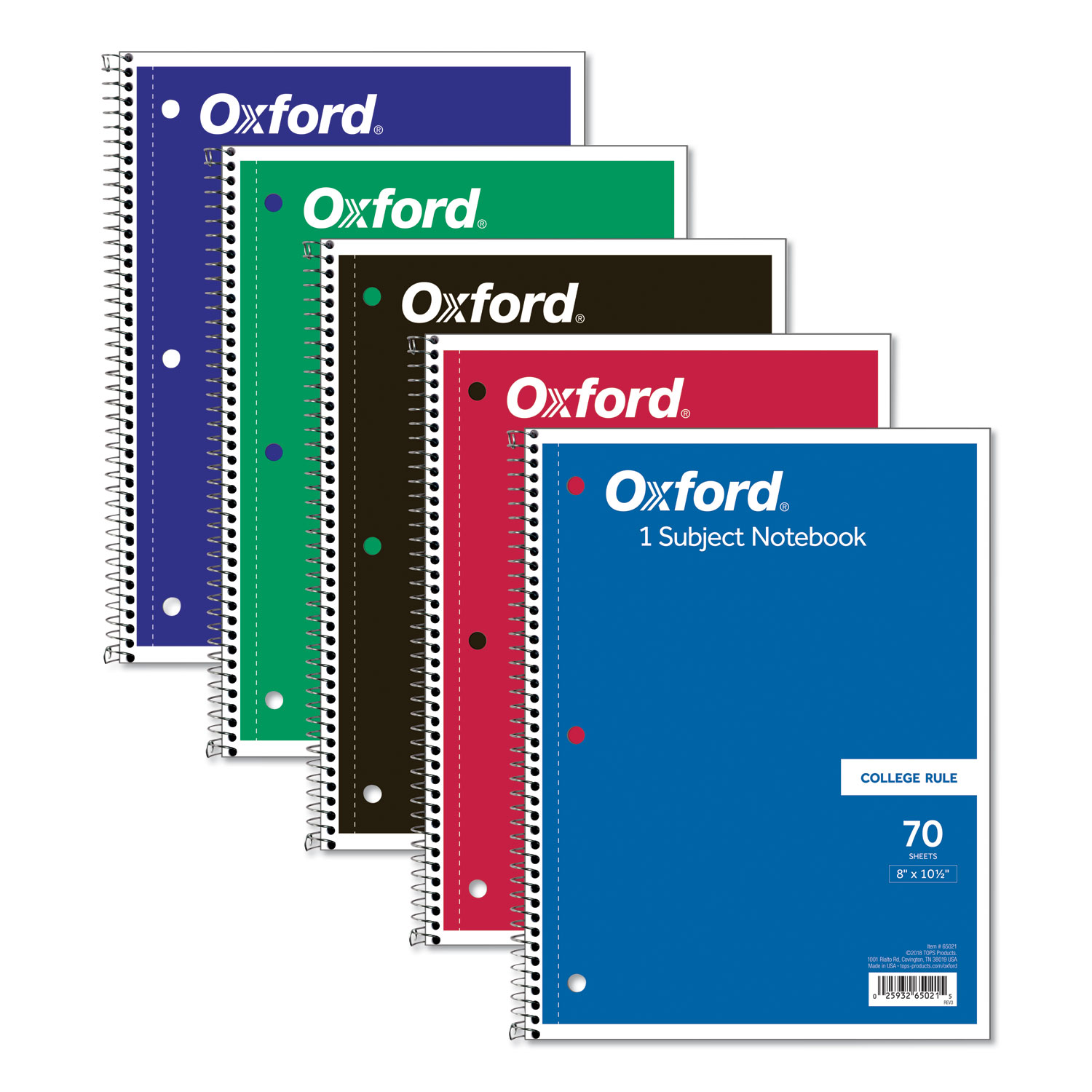 Coil-Lock Wirebound Notebook by Oxford™ TOP65021 Coil-Lock Wirebound Notebook by Oxford™ TOP65021