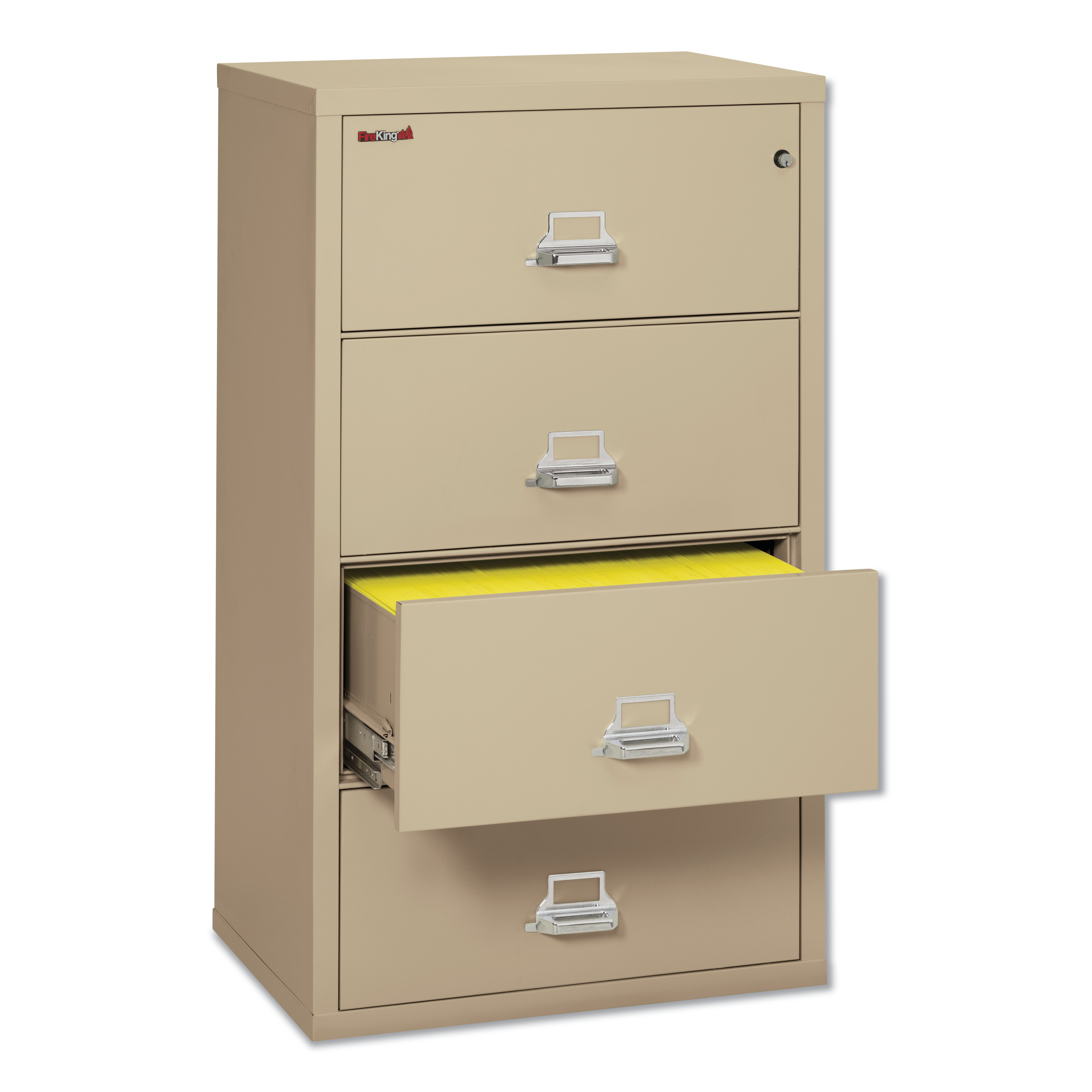 Insulated Lateral File, 4 Legal/Letter-Size File Drawers, Parchment, 31.13 Insulated Lateral File, 4 Legal/Letter-Size File Drawers, Parchment, 31.13