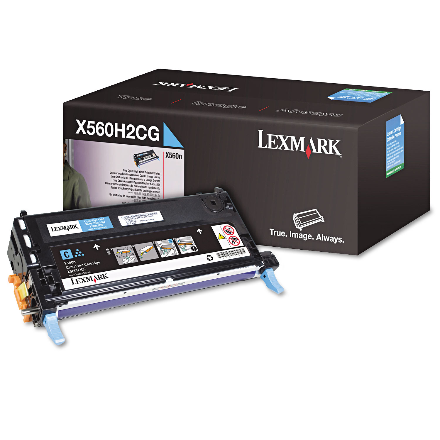 X560H2CG High-Yield Toner, 10,000 Page-Yield, Cyan X560H2CG High-Yield Toner, 10,000 Page-Yield, Cyan