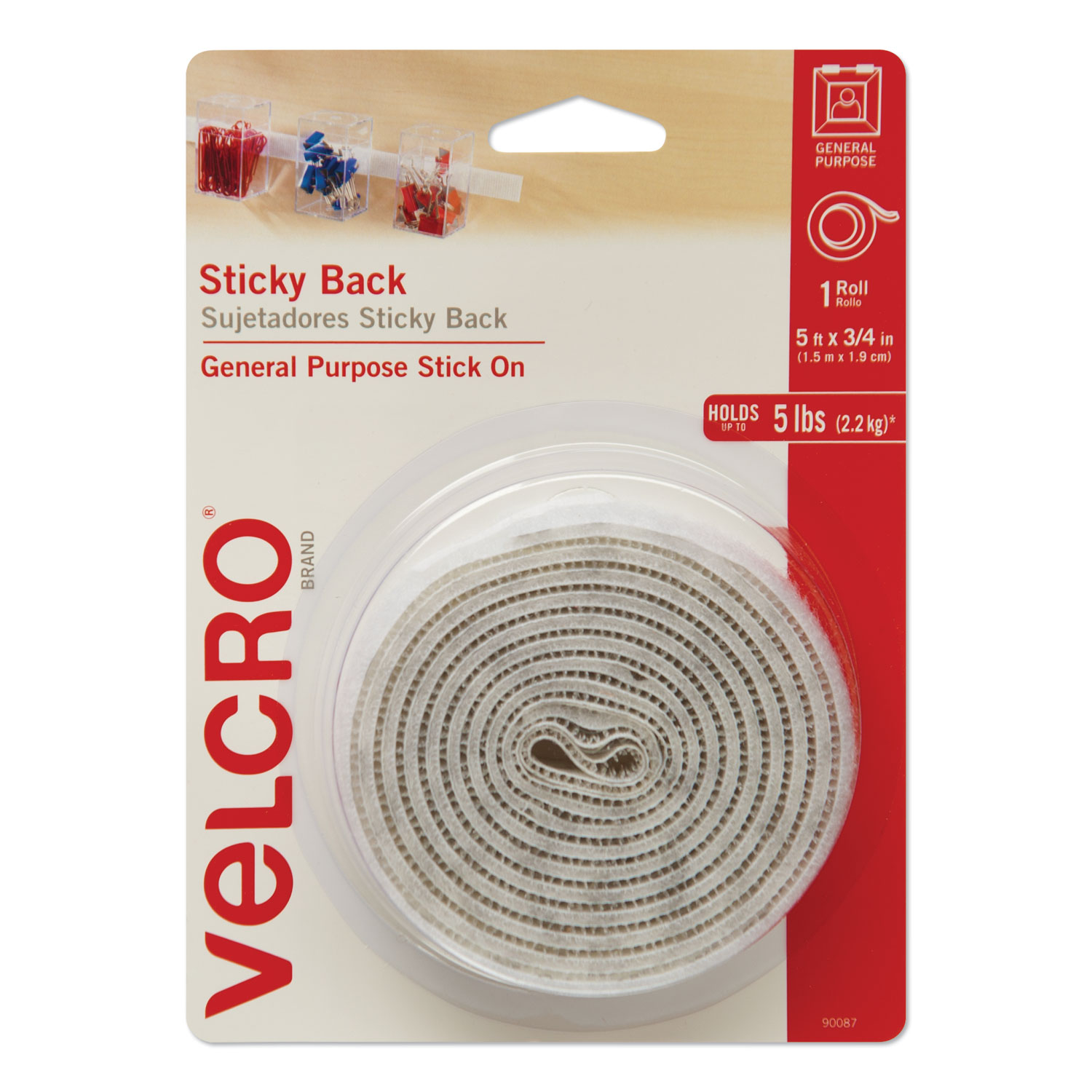 VELCRO Tape with High Tack 75 Adhesive Backing