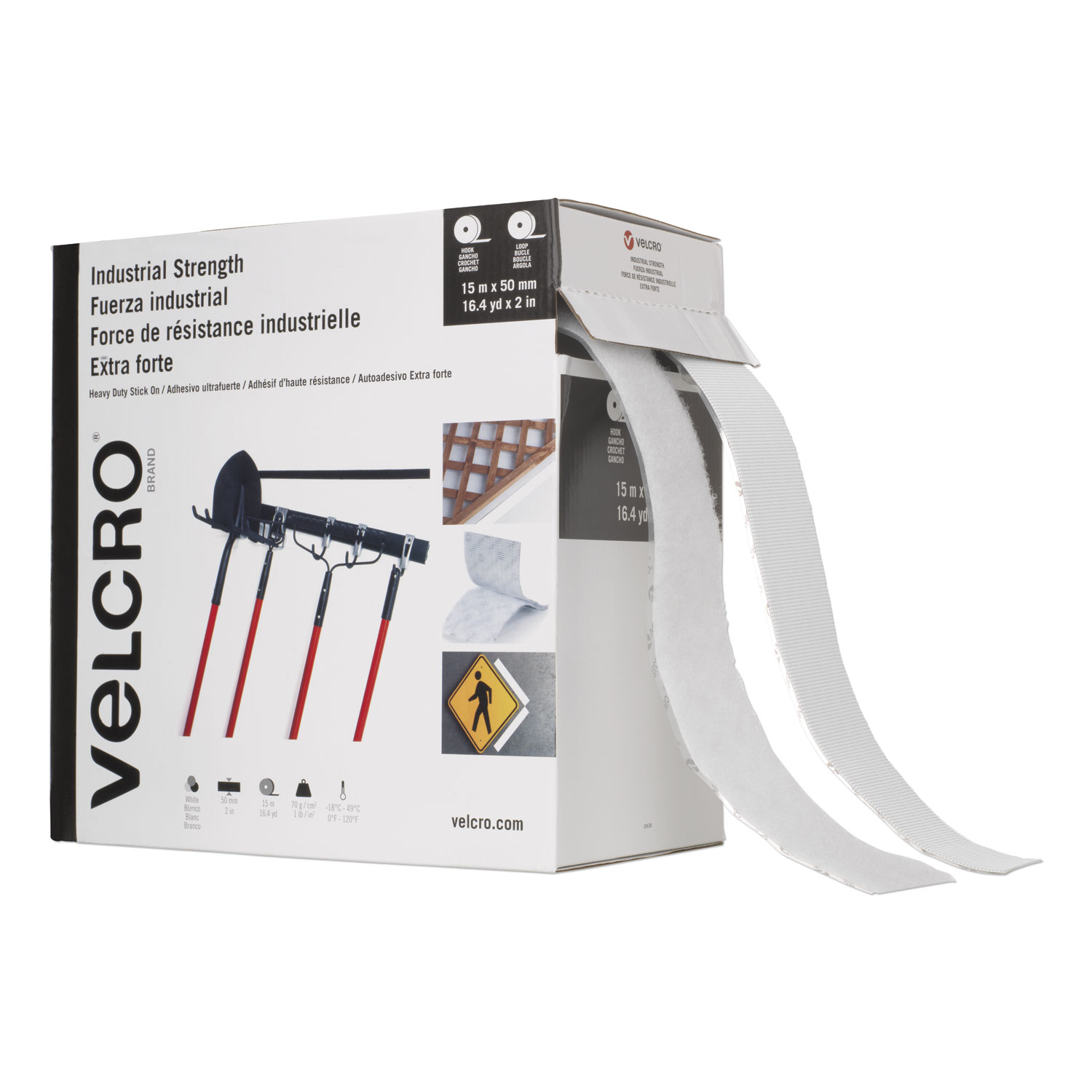 VELCRO® Brand Industrial Strength Heavy-Duty Fastener, 1.88 dia