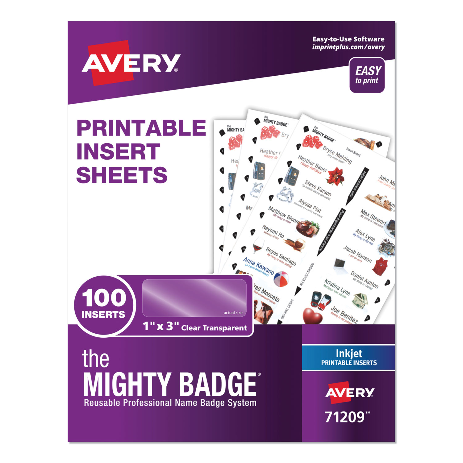 The Mighty Badge Name Badge Inserts by Avery® AVE71209