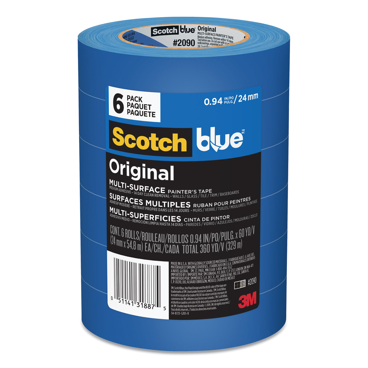 ScotchBlue 0.70 In. x 60 Yd. Original Painter's Tape - Power