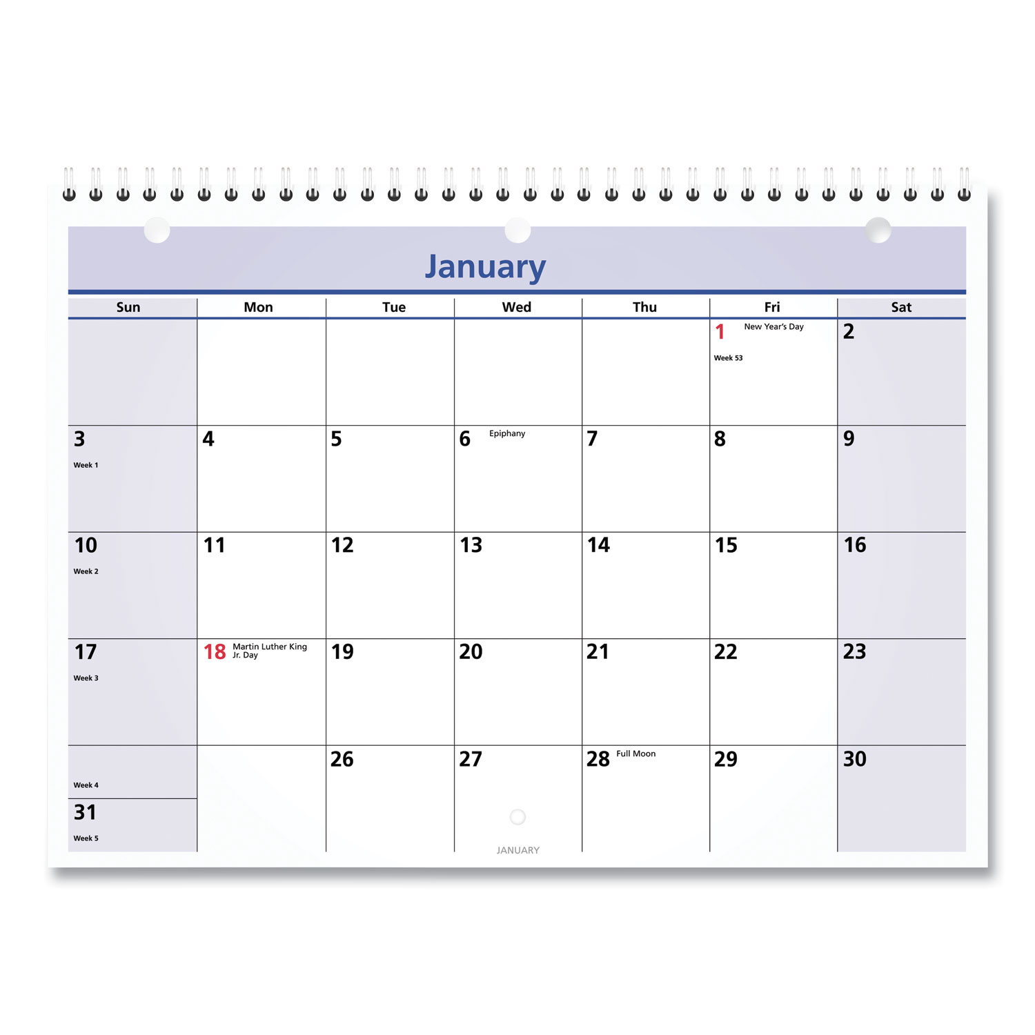 At-A-Glance PM5028 QuickNotes Desk/Wall Monthly Calendar Wirebound