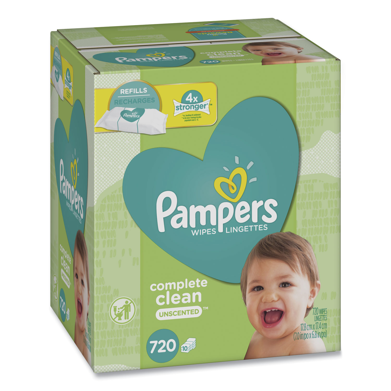 Complete Clean Baby Wipes, 1-Ply, Baby Fresh, 7 x 6.8, White, 80 Wipes/Pack, 9 Packs/Carton Complete Clean Baby Wipes, 1-Ply, Baby Fresh, 7 x 6.8, White, 80 Wipes/Pack, 9 Packs/Carton