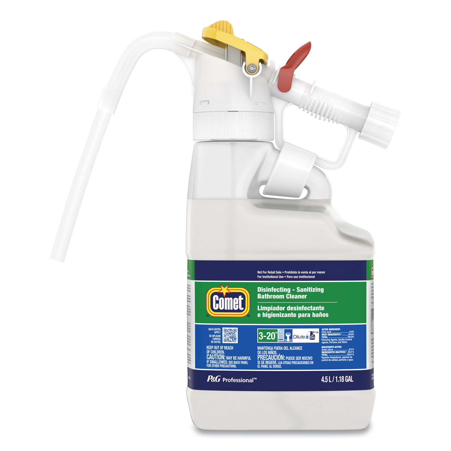 Dilute 2 Go, Comet Deep Clean for Restrooms, Fresh Scent, , 4.5 L Jug, 1/Carton Dilute 2 Go, Comet Deep Clean for Restrooms, Fresh Scent, , 4.5 L Jug, 1/Carton