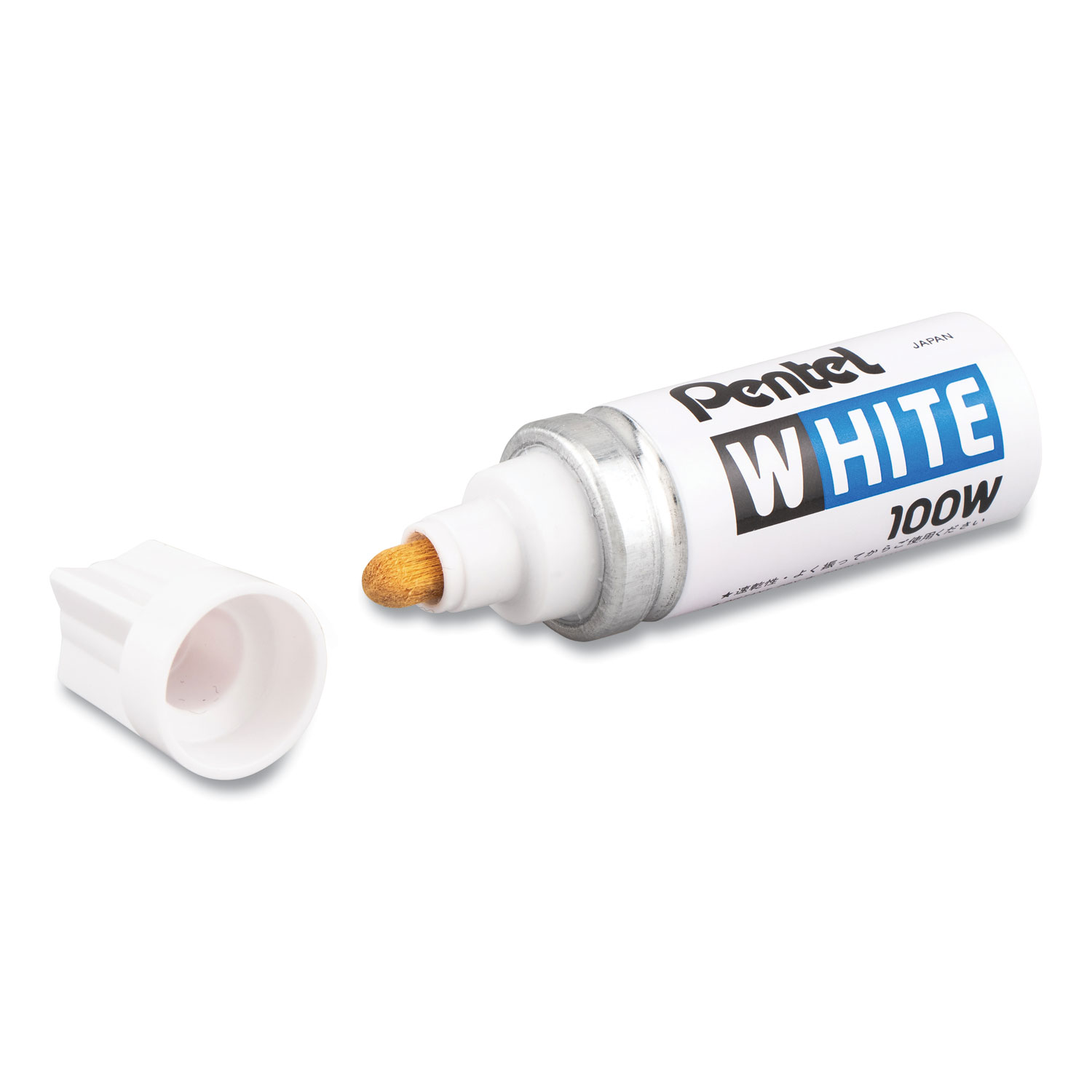  Pentel Permanent Marker, White, Fine Point, 1-Pack (100W-S) :  Office Products