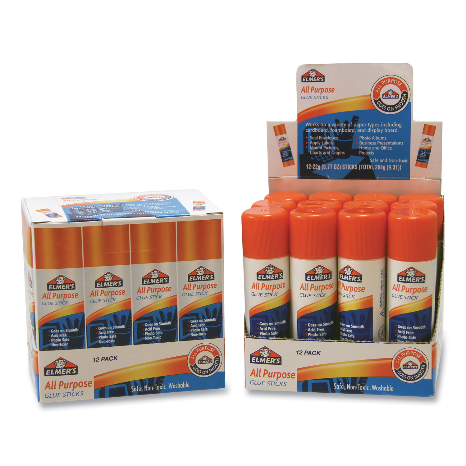 Washable School Glue Sticks, 0.24 oz, Applies and Dries Clear, 30/Box -  Office Express Office Products