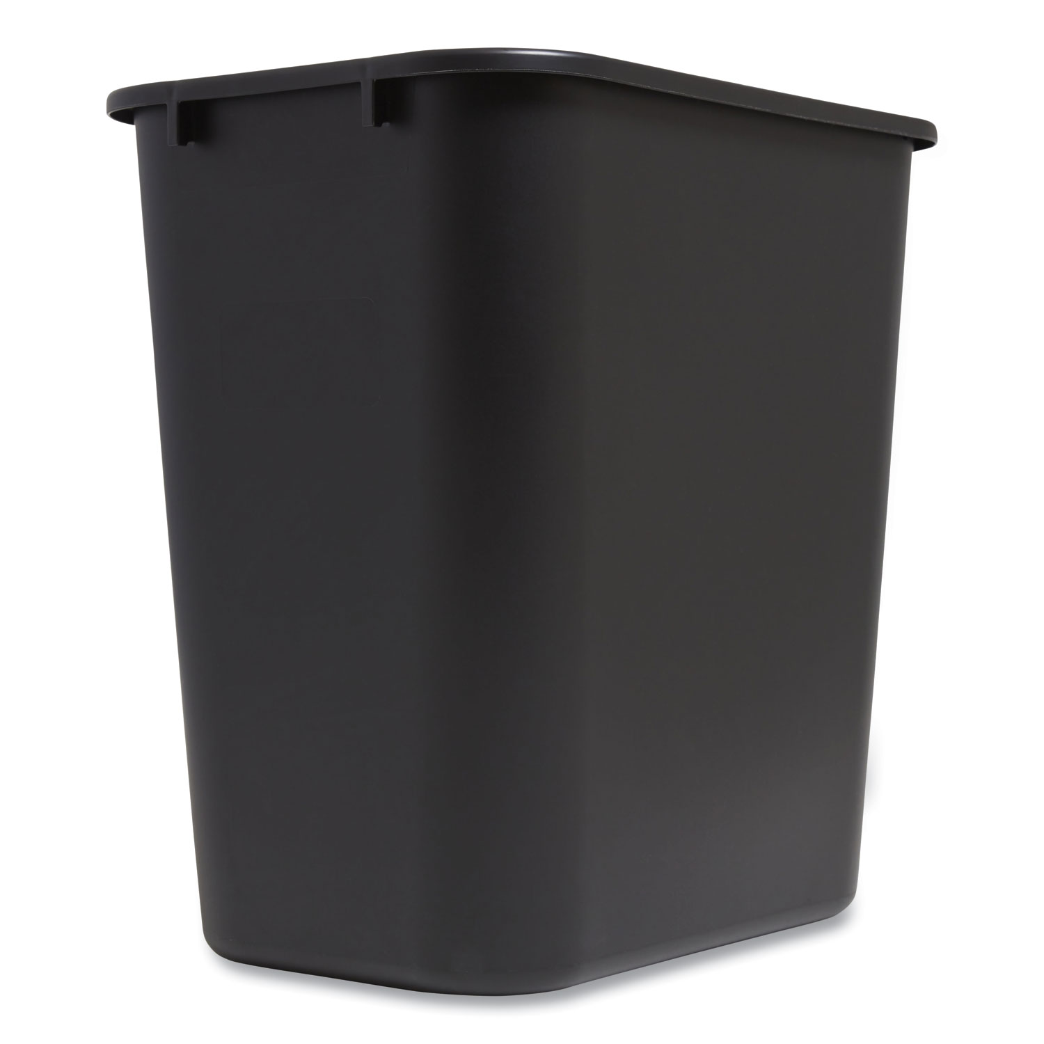 Open Top Indoor Trash Can, 3.5 gal, Plastic, Black Open Top Indoor Trash Can, 3.5 gal, Plastic, Black