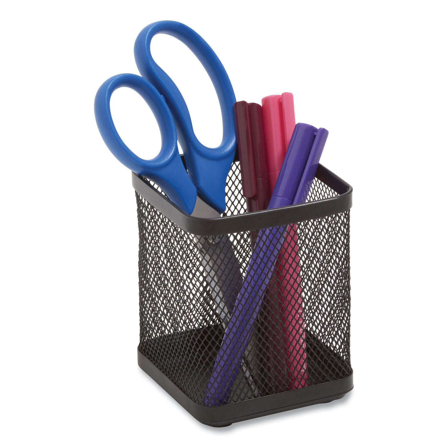 Wire Mesh Pencil Holder, 3.46 x 3.46 x 4.33, Black Wire Mesh Pencil Holder, 3.46 x 3.46 x 4.33, Black