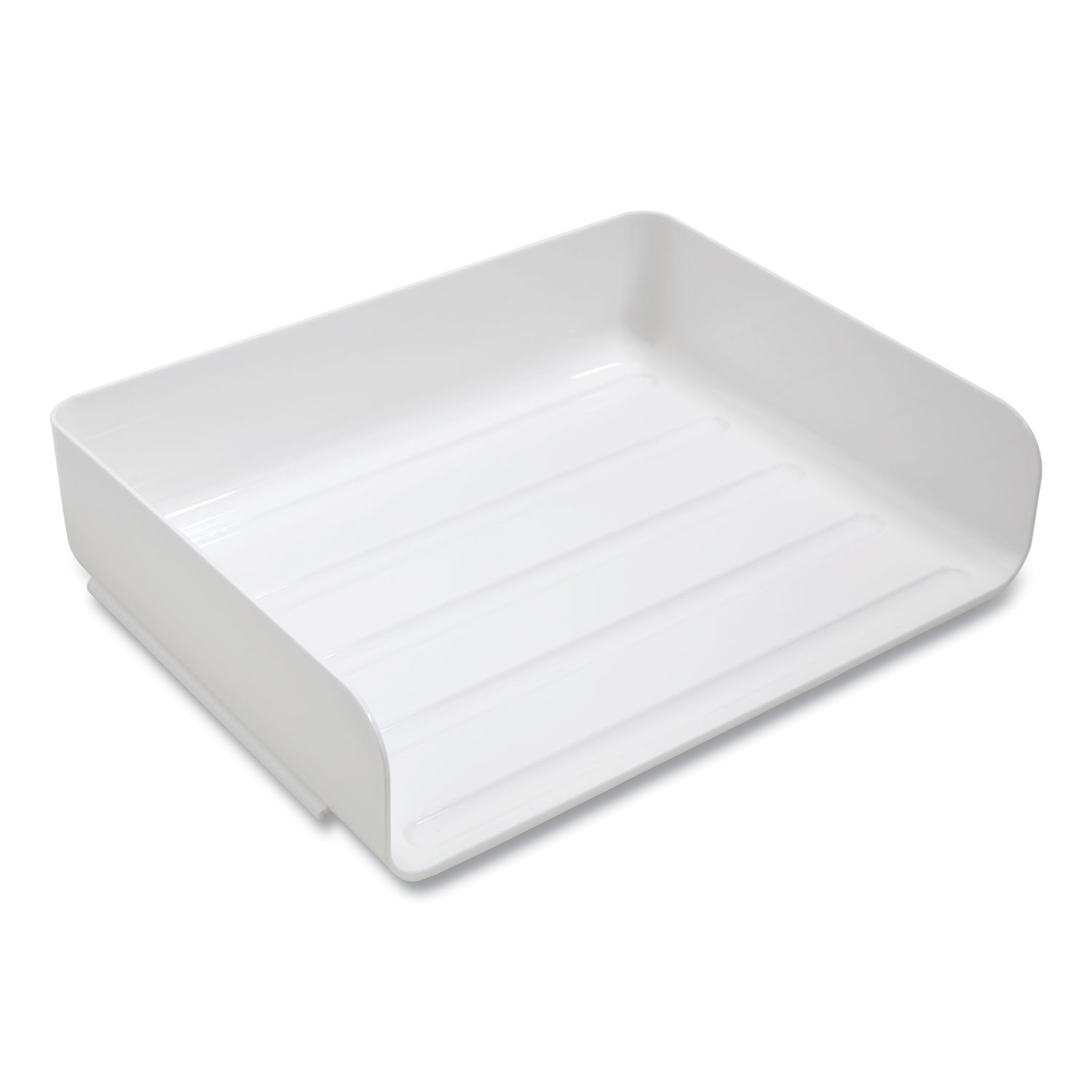 Front-Load Stackable Plastic Document Tray, 1 Section, Letter-Size, 9.81 x 12.56 x 3.01, Black, 2/Pack Front-Load Stackable Plastic Document Tray, 1 Section, Letter-Size, 9.81 x 12.56 x 3.01, Black, 2/Pack