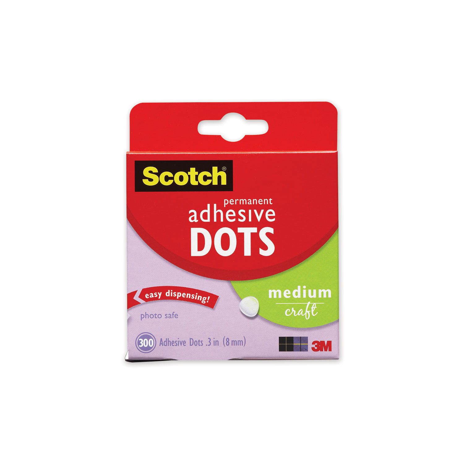 Scotch Permanent Adhesive Dots Medium Craft Pack Of 300 - Office Depot