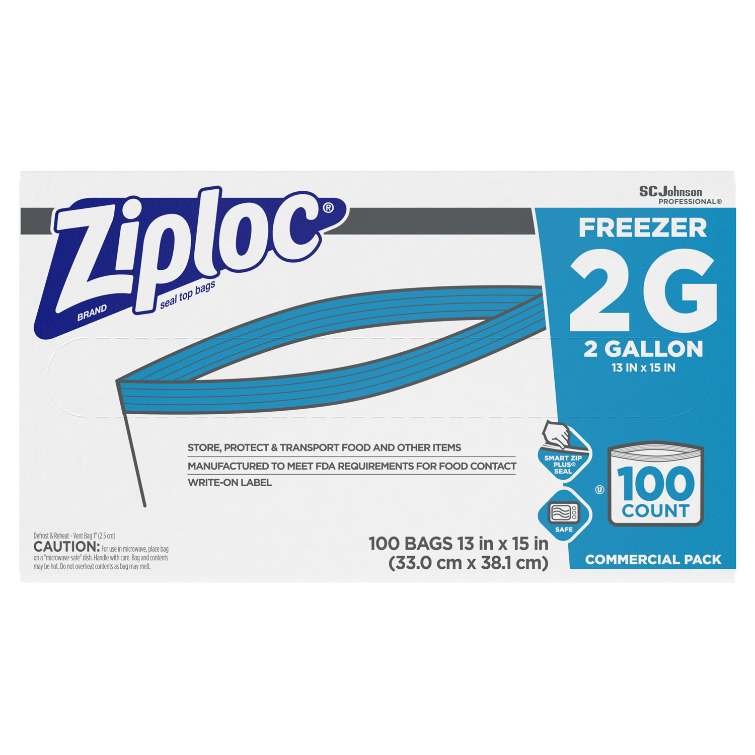 Ziploc Heavy Duty 2 Gallon Freezer Bags, 10 ct