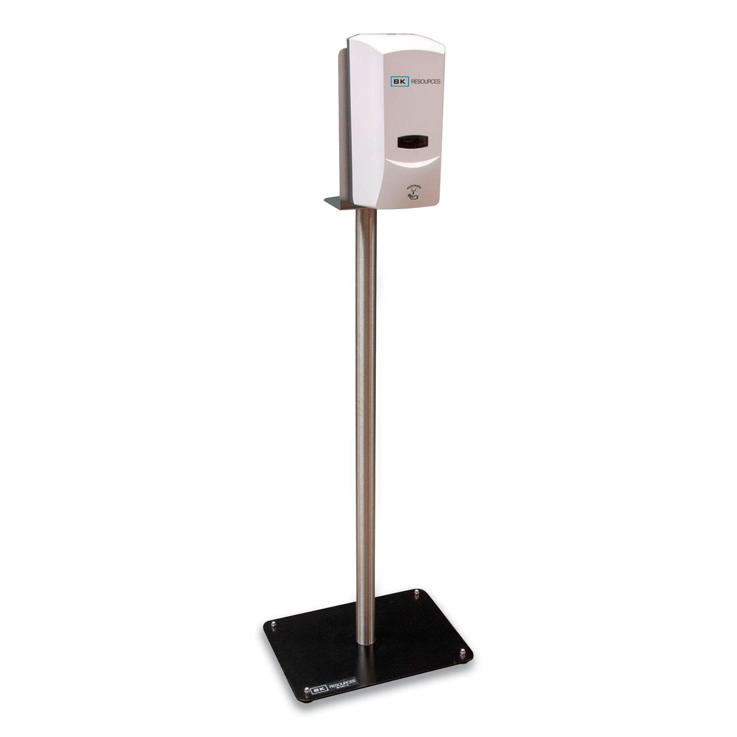 Hand Sanitizer Stand with Hands Free Dispenser, 1,000 mL, 12 x 16 x 51, Silver/White/Black Hand Sanitizer Stand with Hands Free Dispenser, 1,000 mL, 12 x 16 x 51, Silver/White/Black
