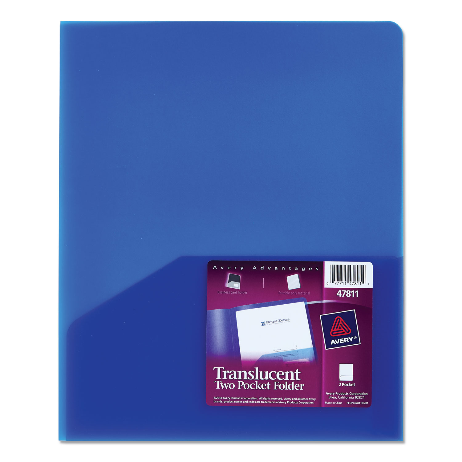 AVE47811 Plastic Pocket Folders by Avery | OnTimeSupplies.com