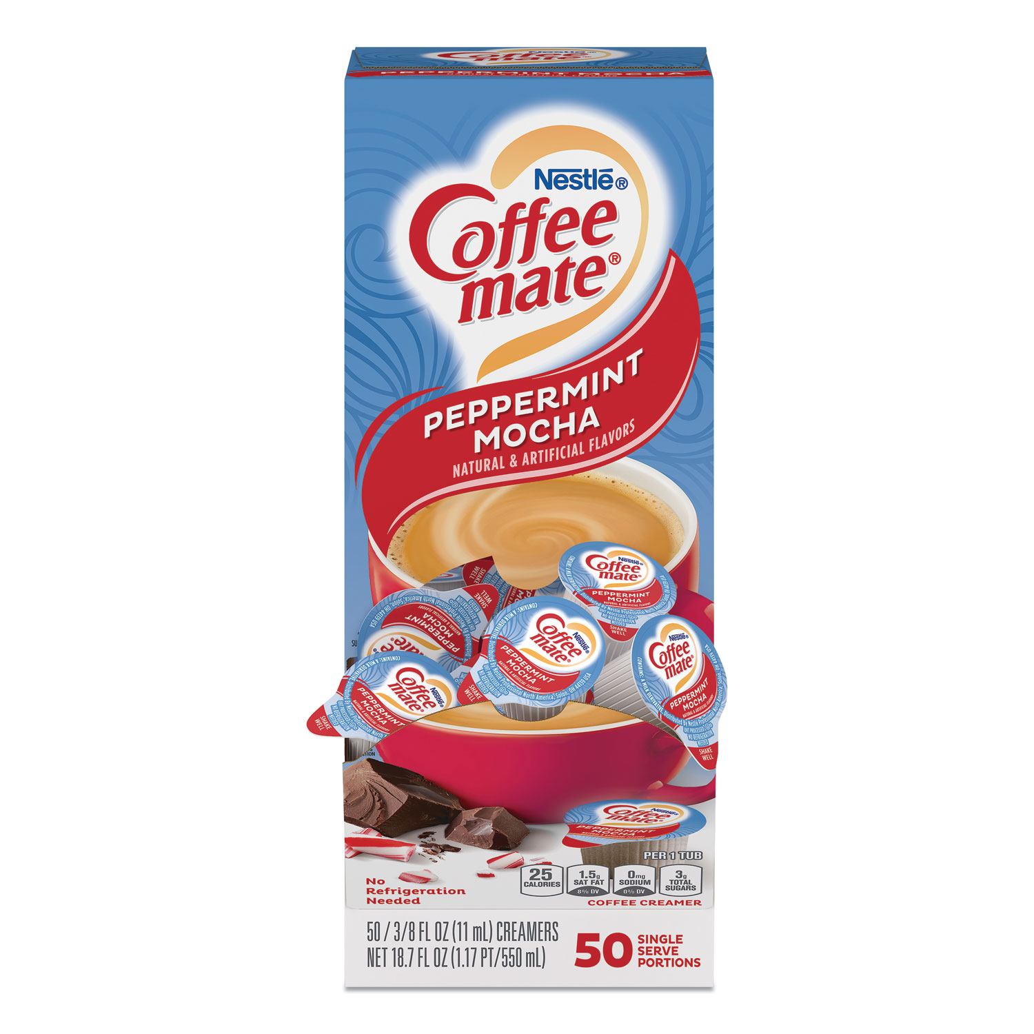 Nestl Coffee mate Liquid Creamer Italian Sweet Cr me Flavor 0.375 Oz Single  Serve x 50 - Office Depot