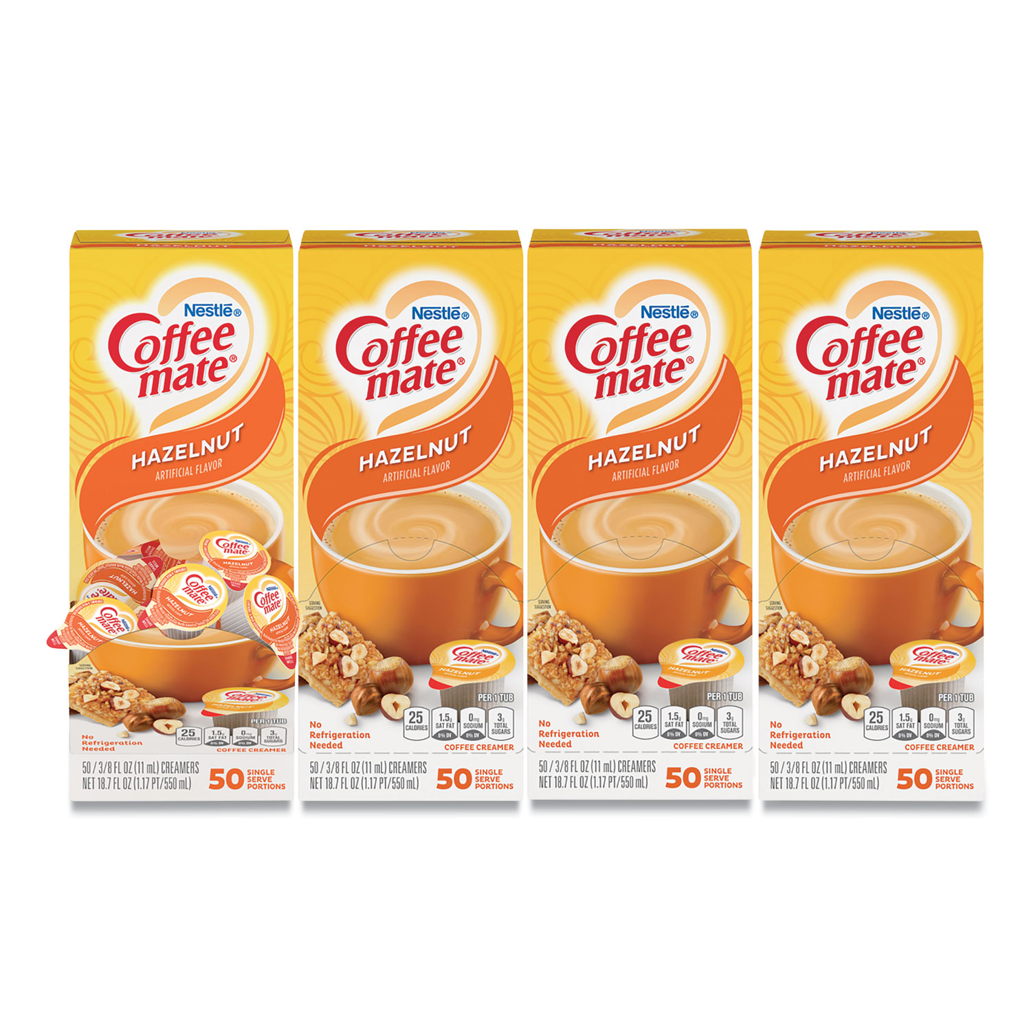 Coffee mate Powdered Creamer Variety 4 Pk, 1 of each of the following:  Original, Hazelnut, French Vanilla, Vanilla Caramel