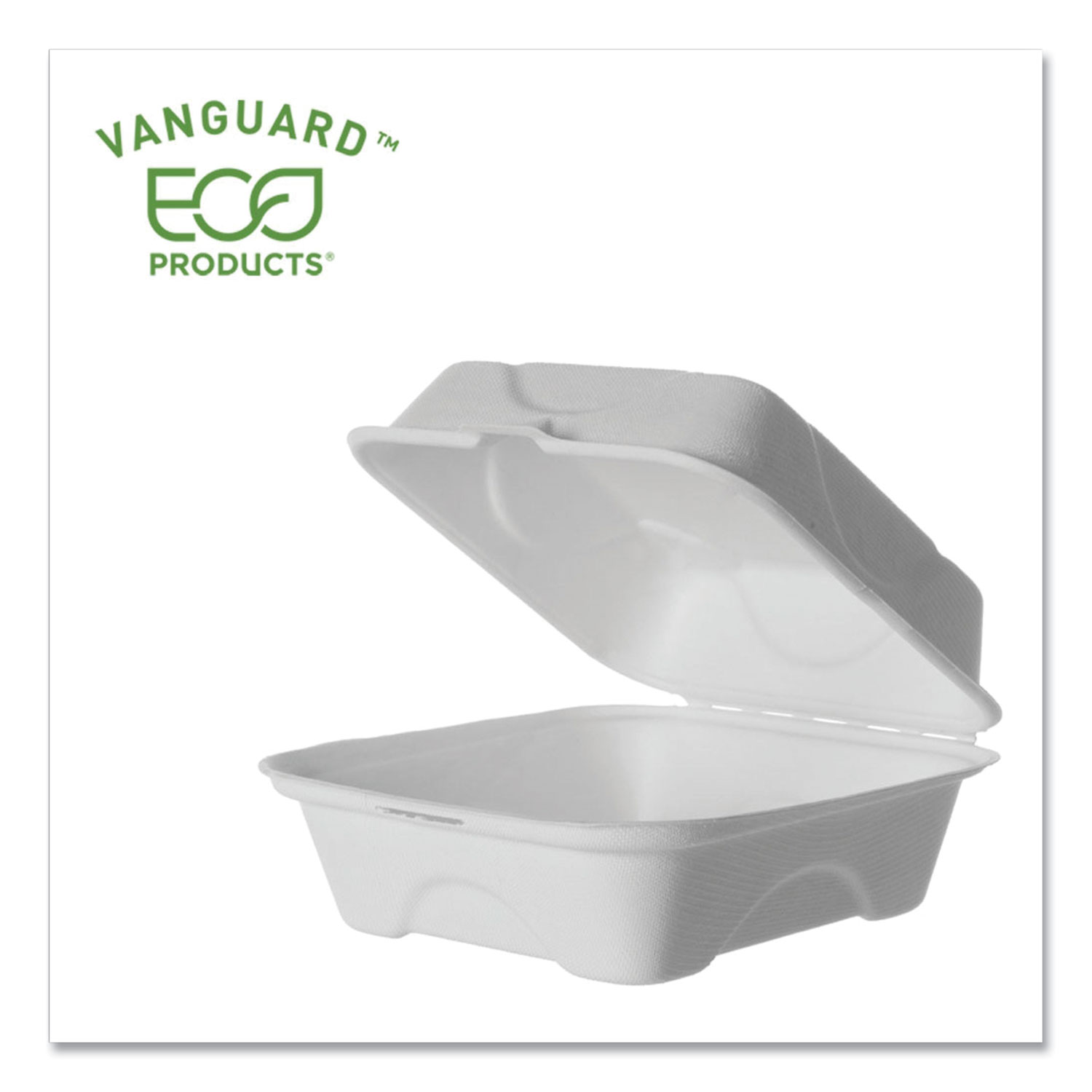 6x6 Clamshell Takeout Box (50 Count) Foam Food Containers by Stock Your Home