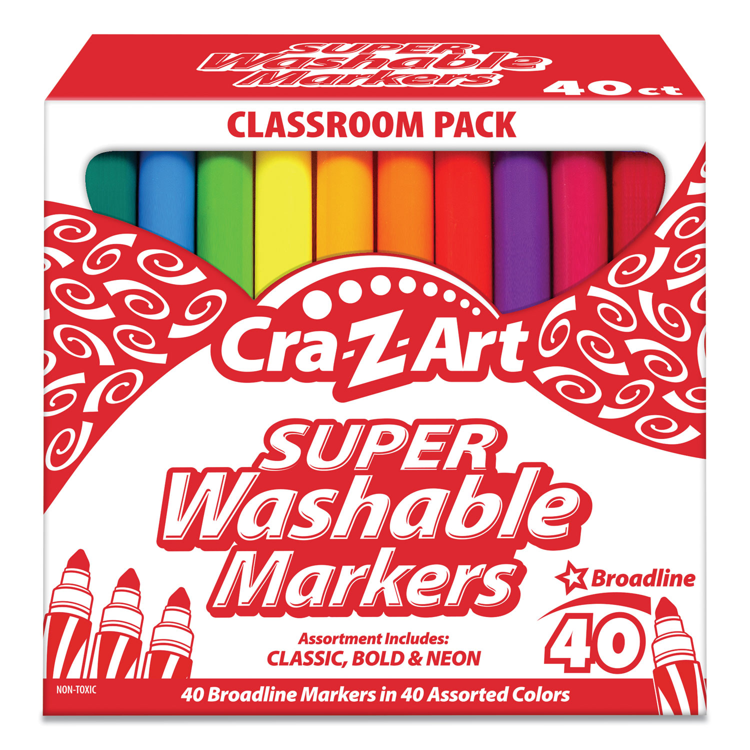 30 ct. Washable Super Tip Markers - Colored Markers