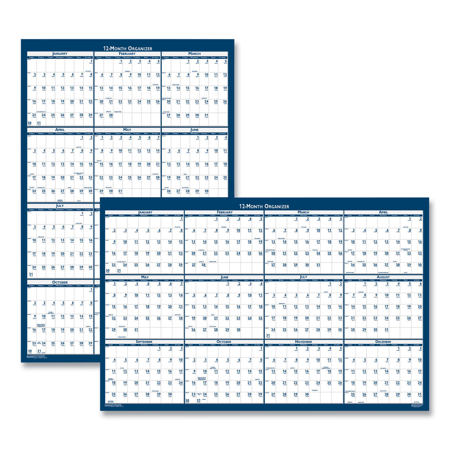 Recycled Poster Style Reversible/Erasable Yearly Wall Calendar by House of  Doolittle™ HOD396 | OnTimeSupplies.com