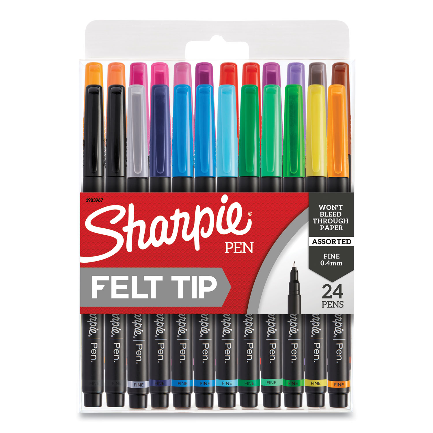 Sharpie Fine Point Pens Fine Point 0.4 mm Black Barrels Black Ink Pack Of 4  - Office Depot