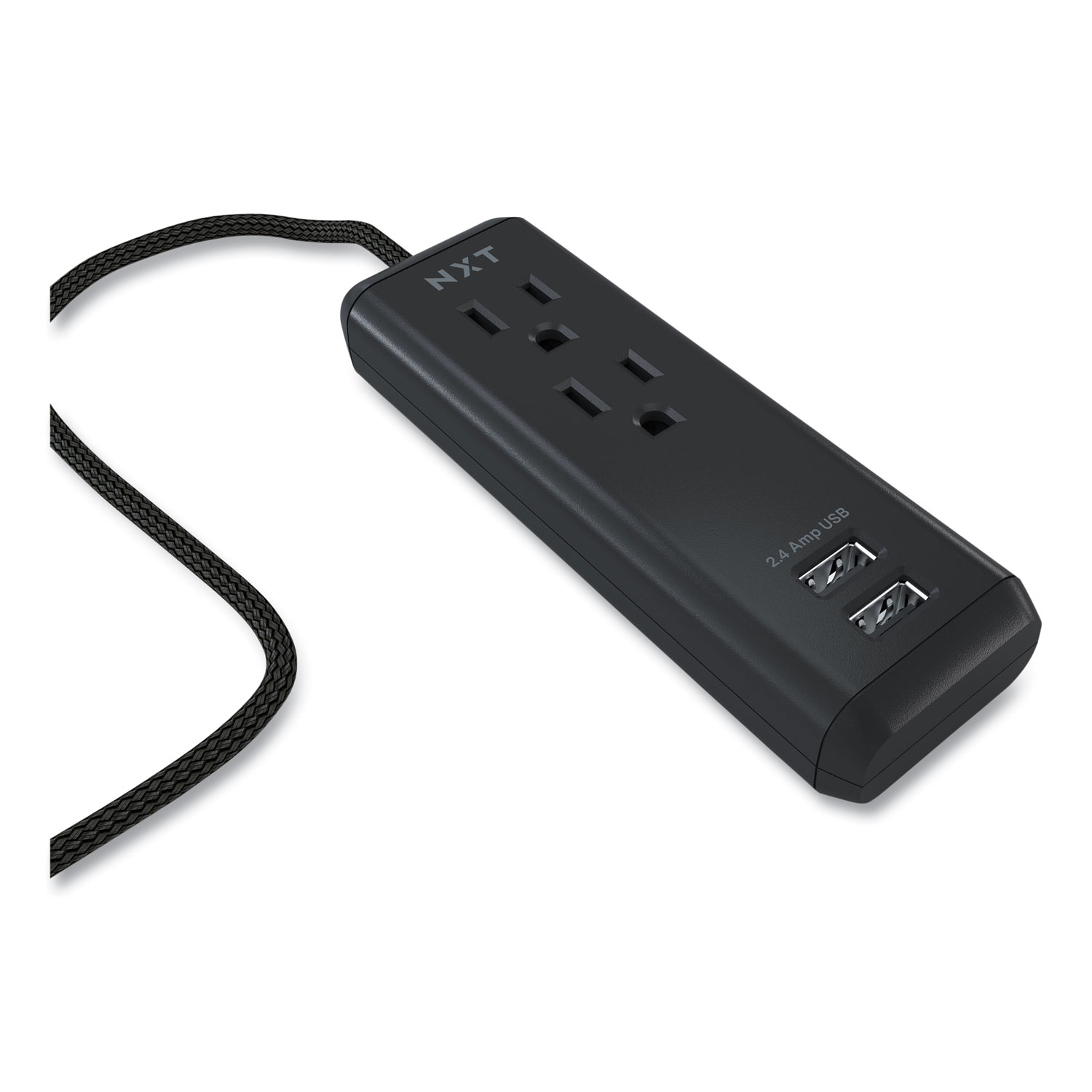 Indoor Extension Cord with USB Ports, 8 ft, 12 A, Black Indoor Extension Cord with USB Ports, 8 ft, 12 A, Black
