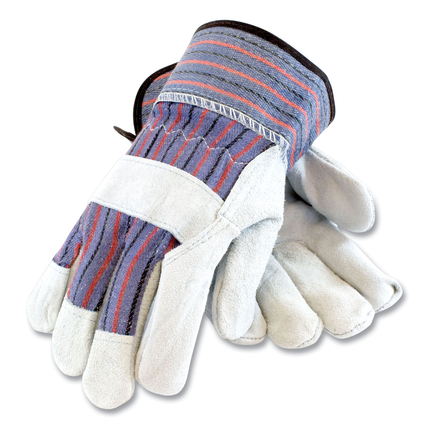Shoulder Split Cowhide Leather Palm Gloves, B/C Grade, Large, Blue/Gray, 12 Pairs Shoulder Split Cowhide Leather Palm Gloves, B/C Grade, Large, Blue/Gray, 12 Pairs